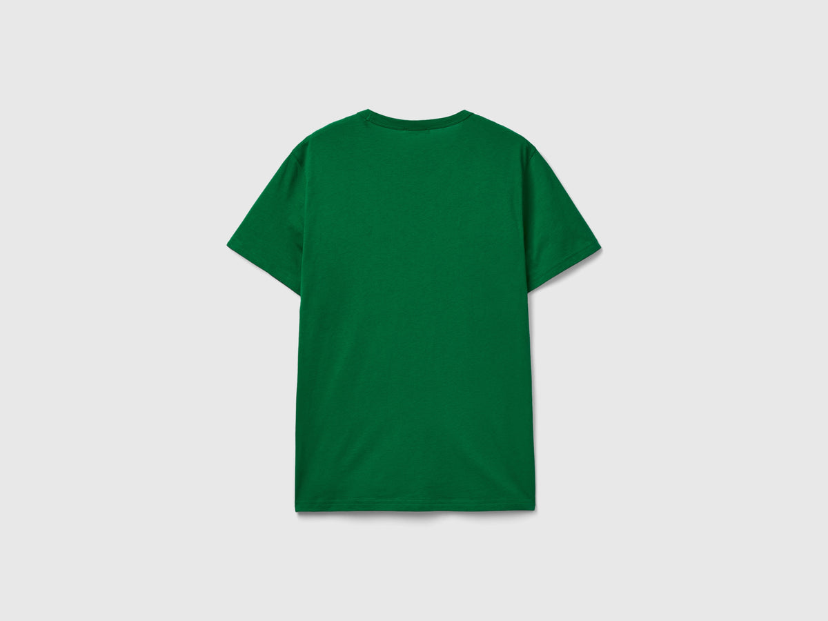 T-shirt bosco in cotone bio con stampa logo