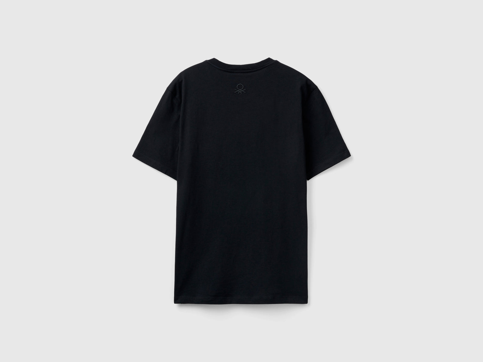 Pure organic cotton T-shirt da uomo nero 2 | Benetton Outlet