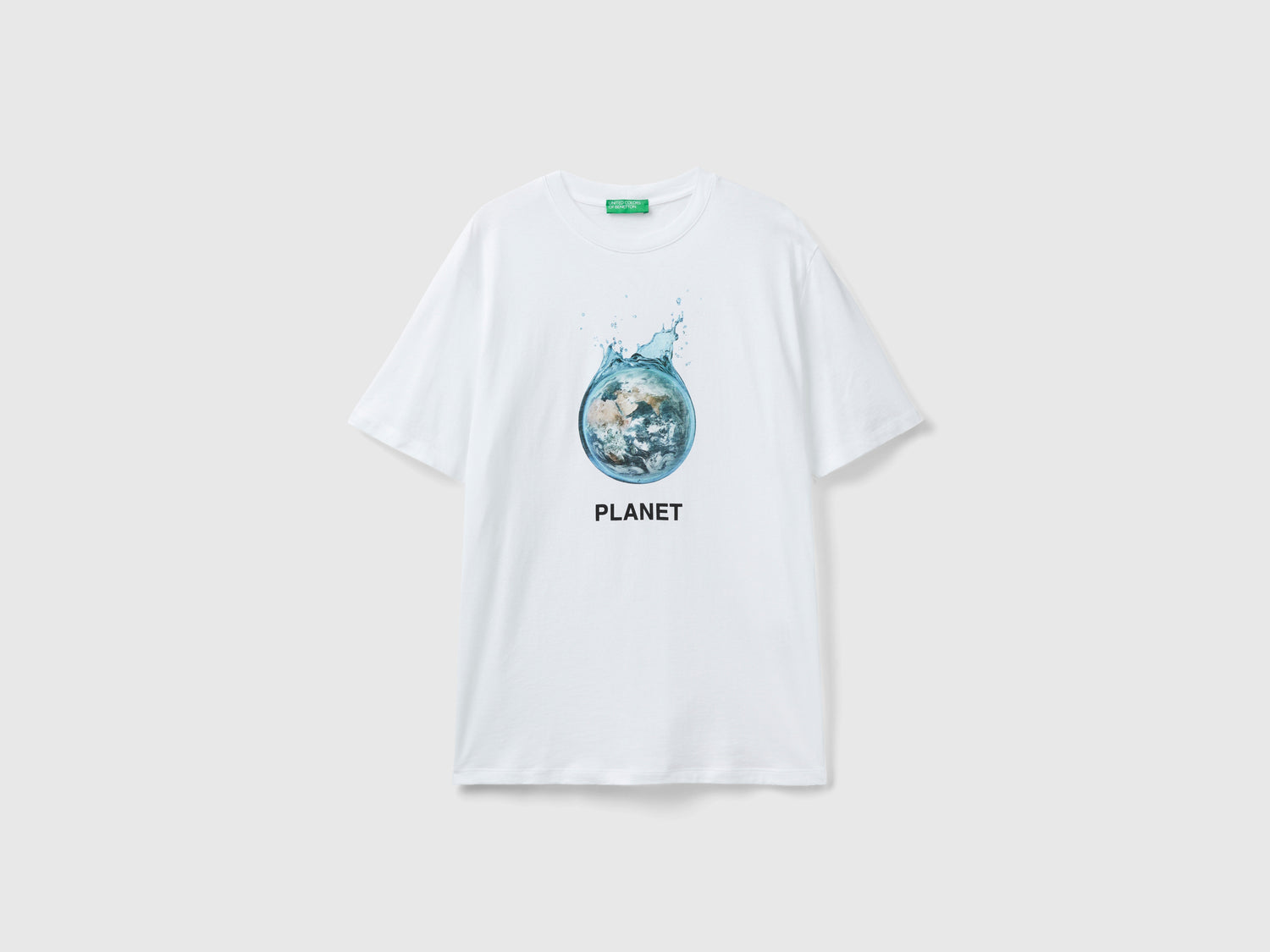 Pure organic cotton T-shirt da uomo bianco | Benetton Outlet