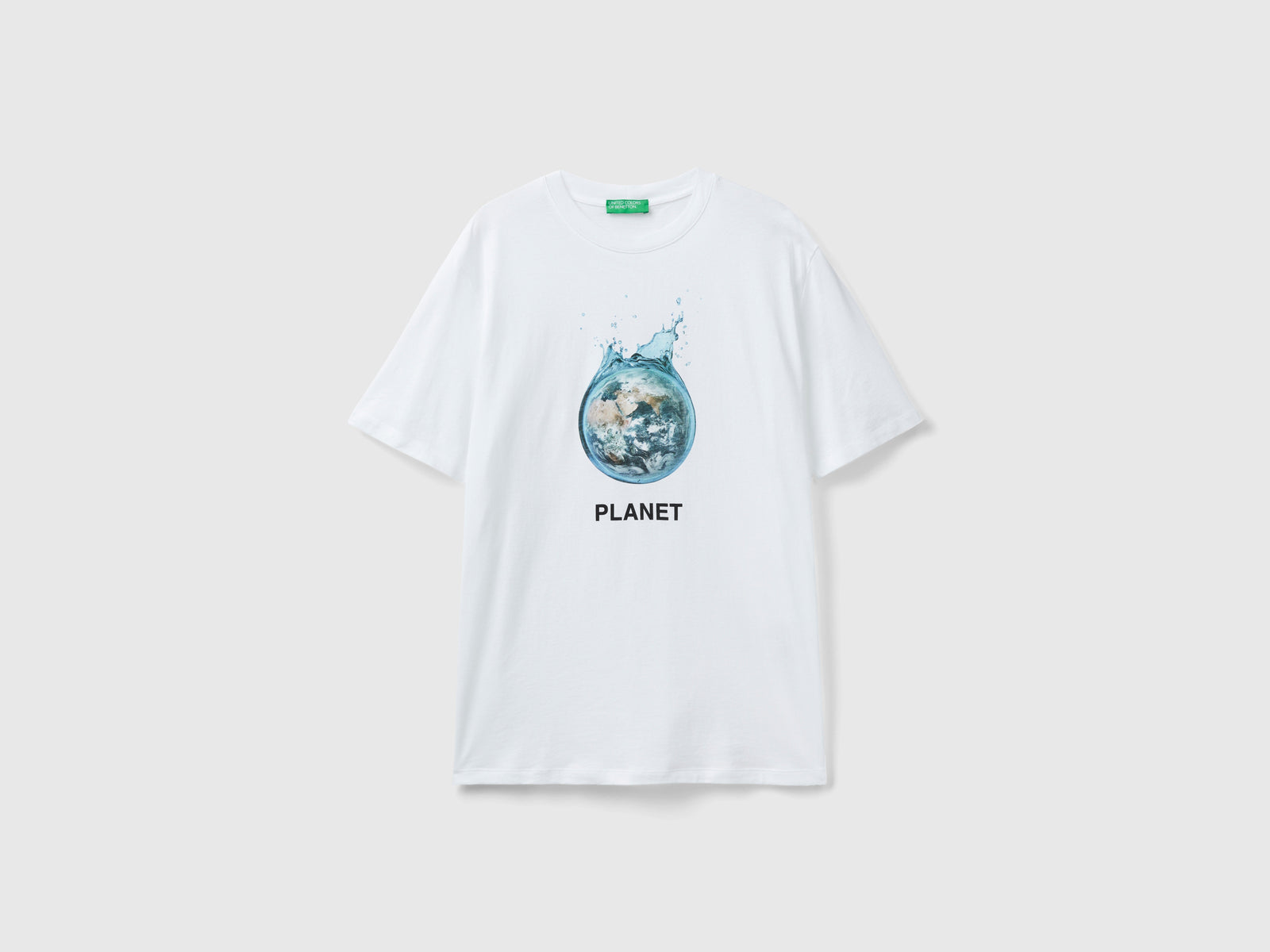 Pure organic cotton T-shirt da uomo bianco | Benetton Outlet