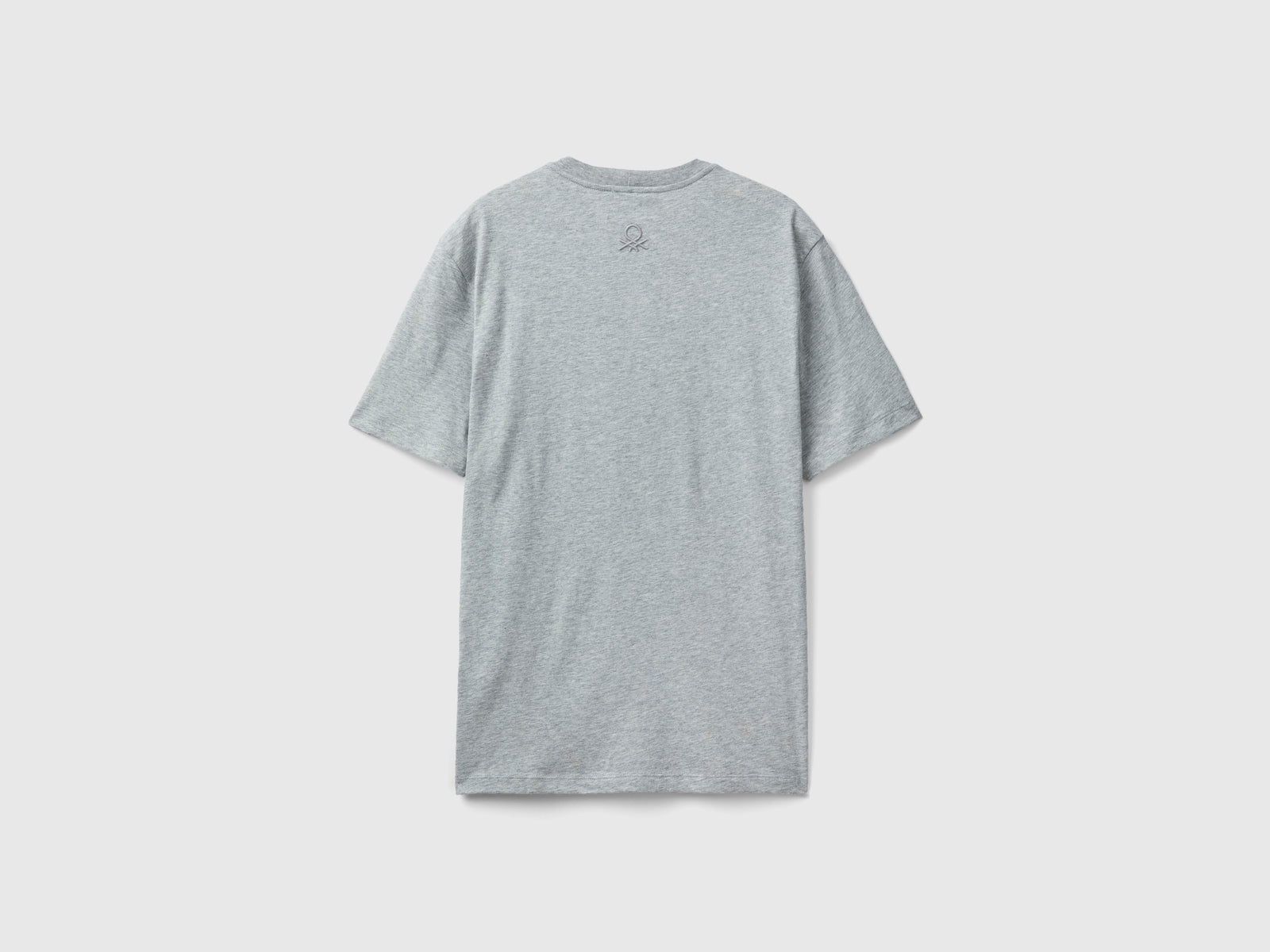 Pure organic cotton T-shirt da uomo grigio chiaro 2 | Benetton Outlet