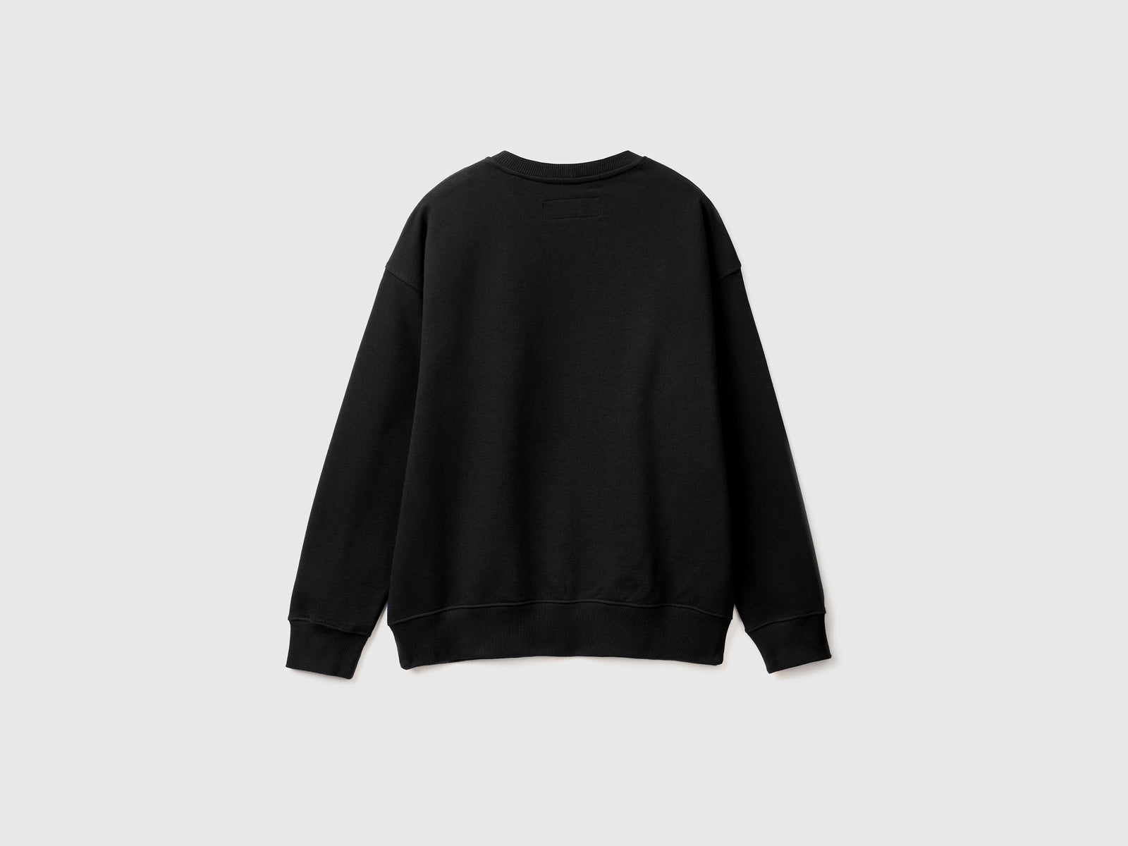 Sudadera cerrada 100% algodón da uomo nero 2 | Benetton Outlet