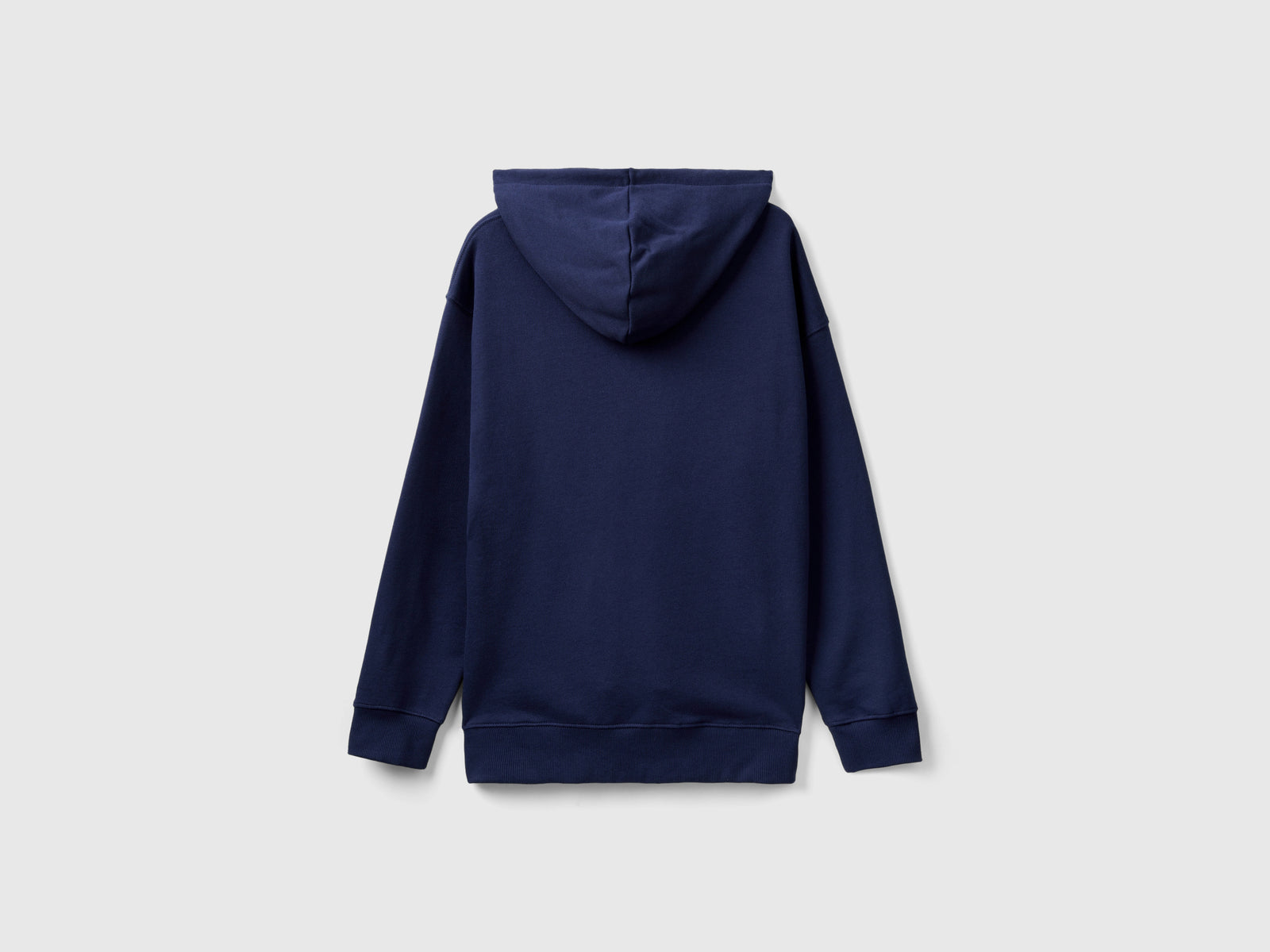 Felpa 100% cotone con cappuccio da uomo blu scuro 2 | Benetton Outlet