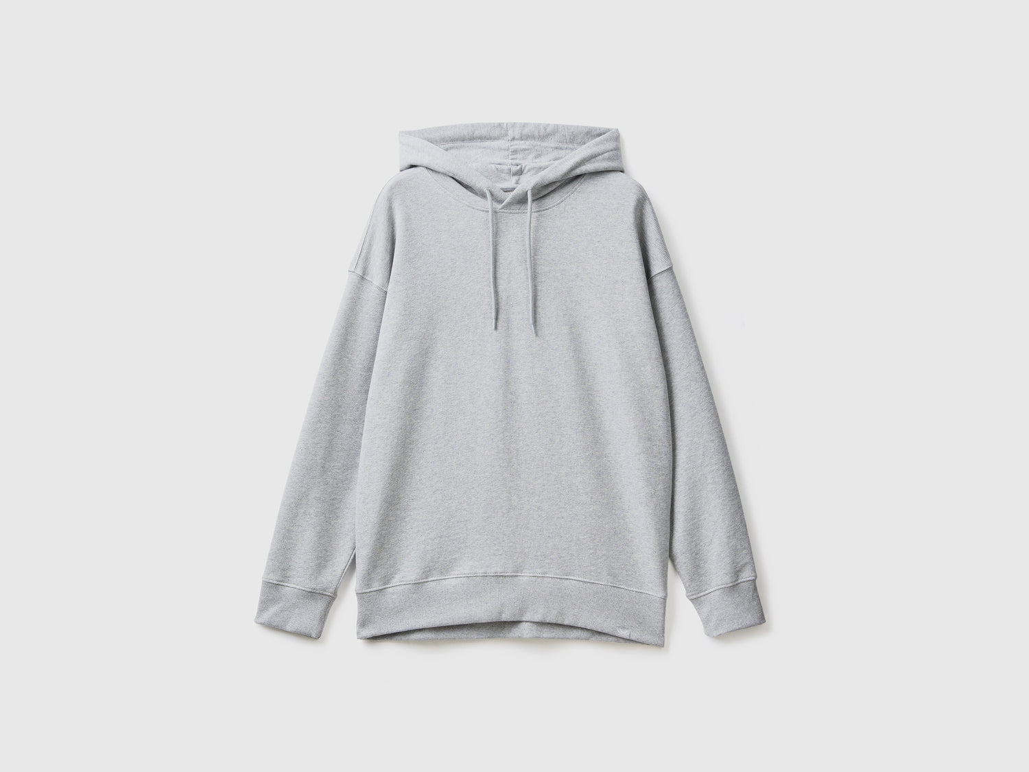 Sudadera con capucha 100% algodón da uomo grigio chiaro | Benetton Outlet