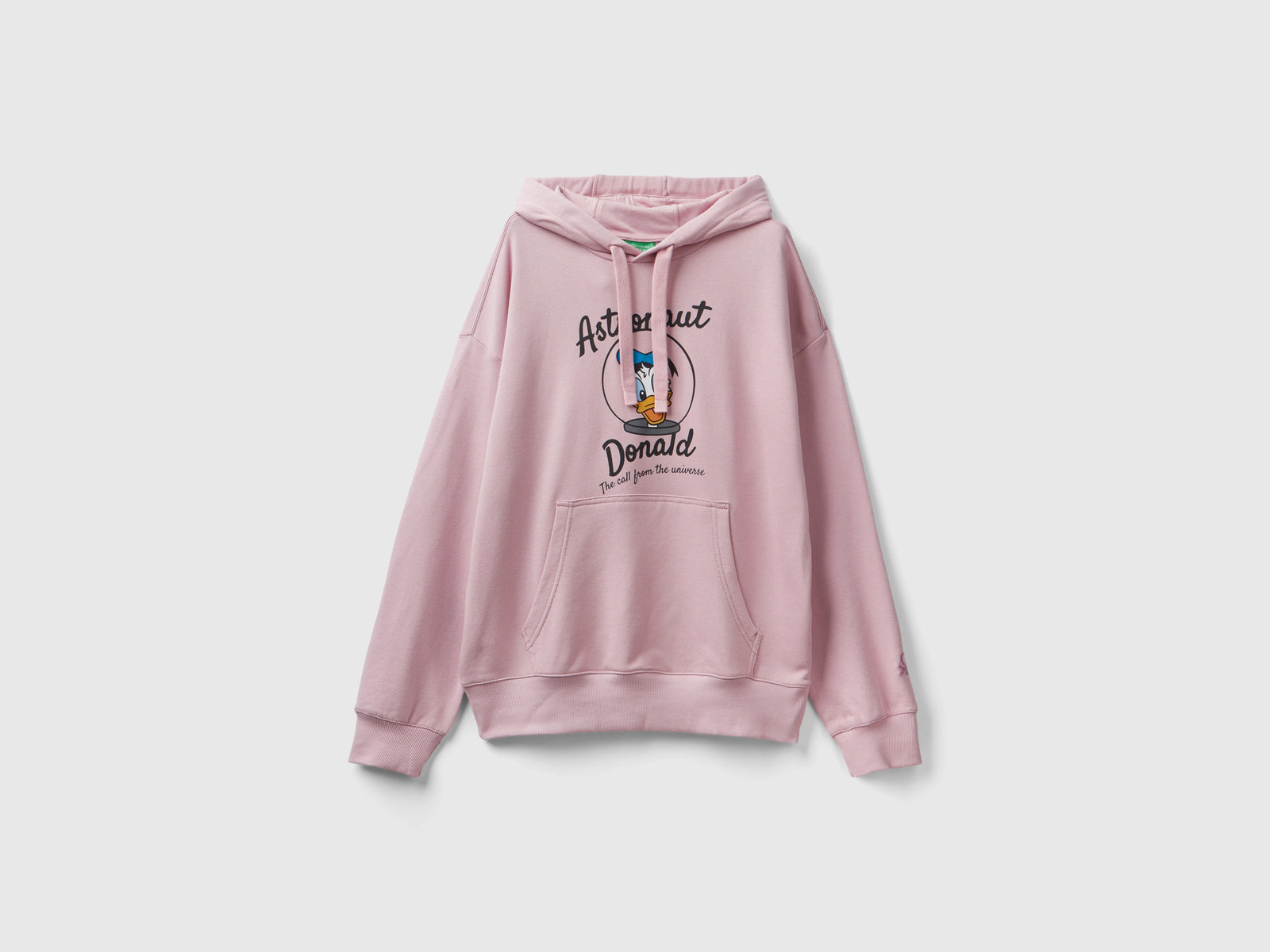 Felpa Paperino con cappuccio da uomo rosa | Benetton Outlet