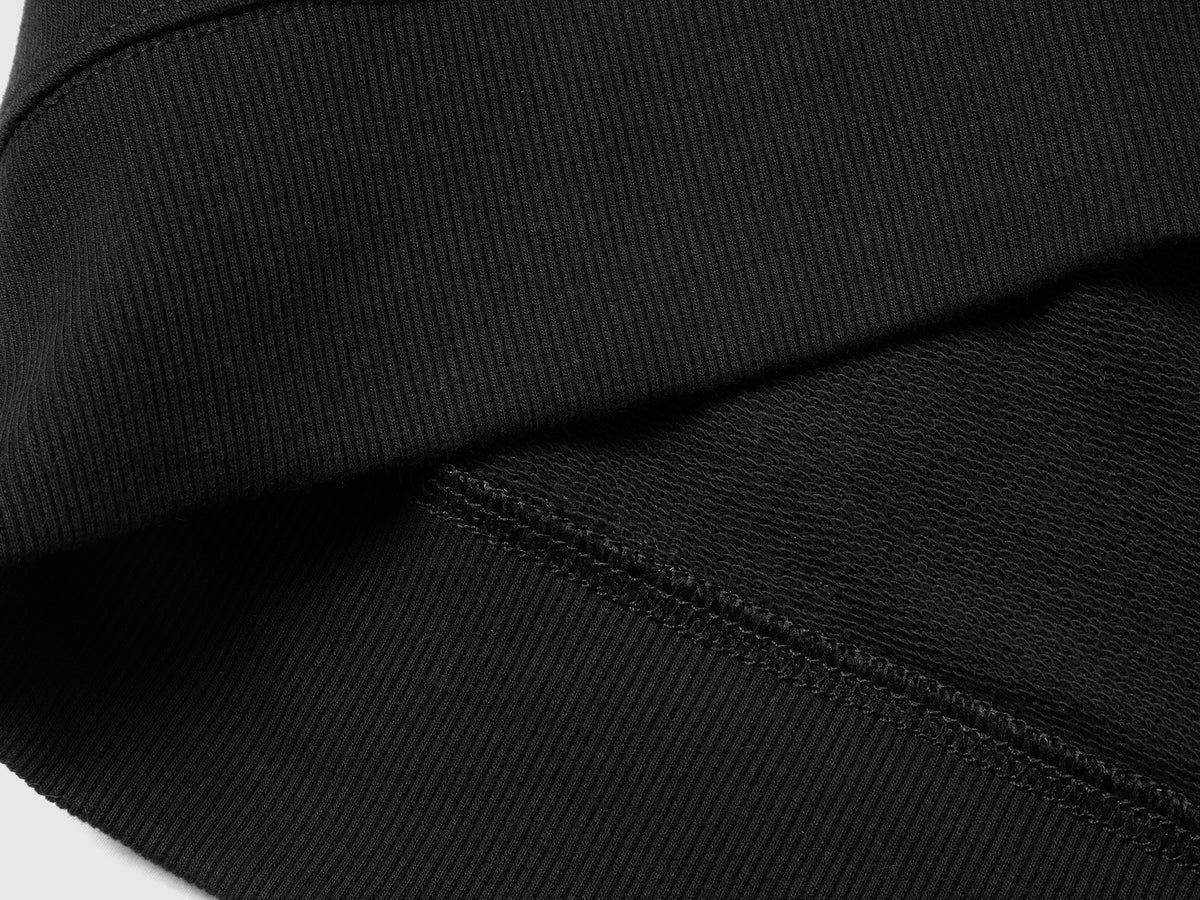 Felpa in cotone con zip e cappuccio