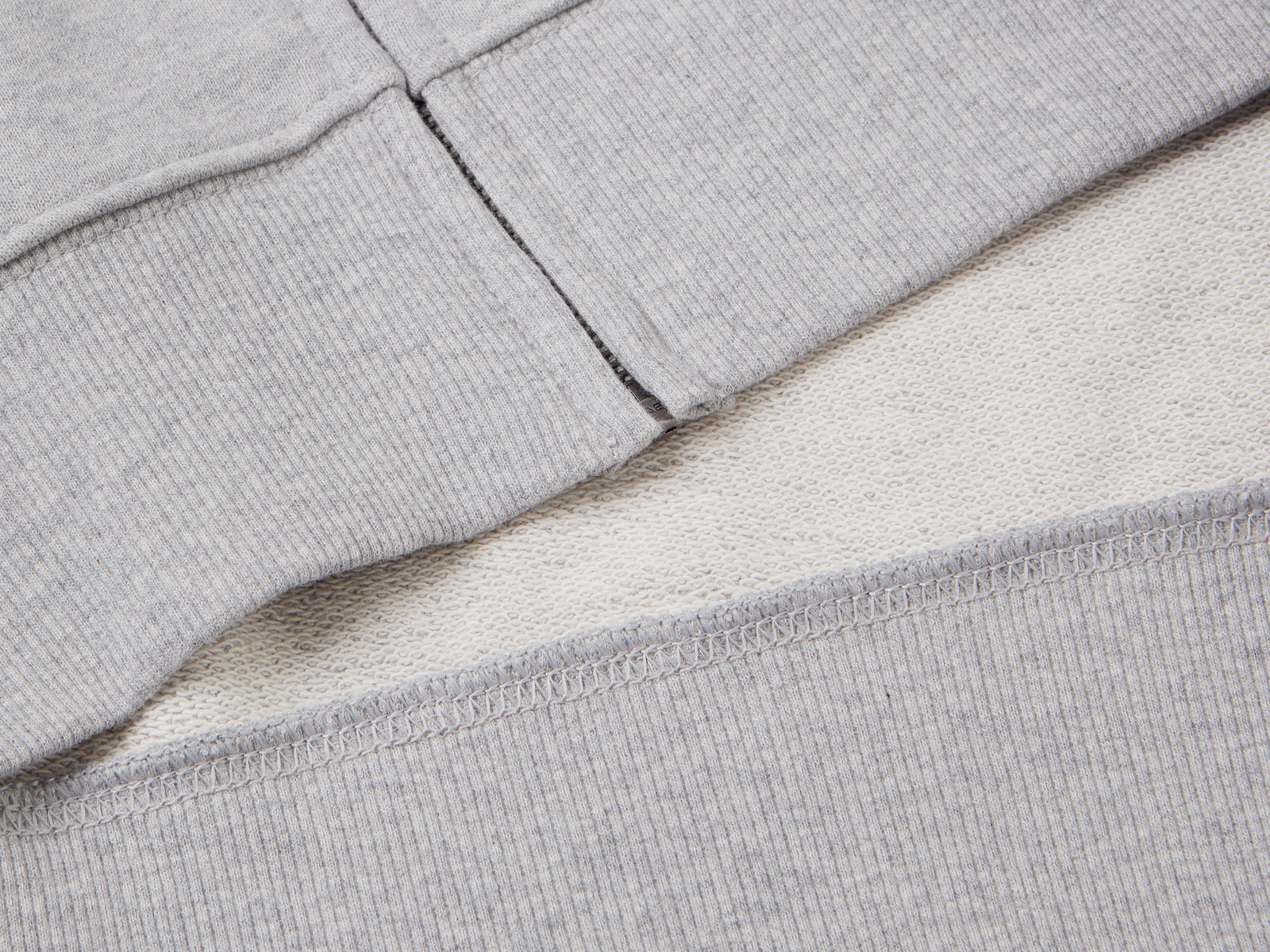 Felpa in cotone con zip e cappuccio da uomo grigio chiaro 3 | Benetton Outlet