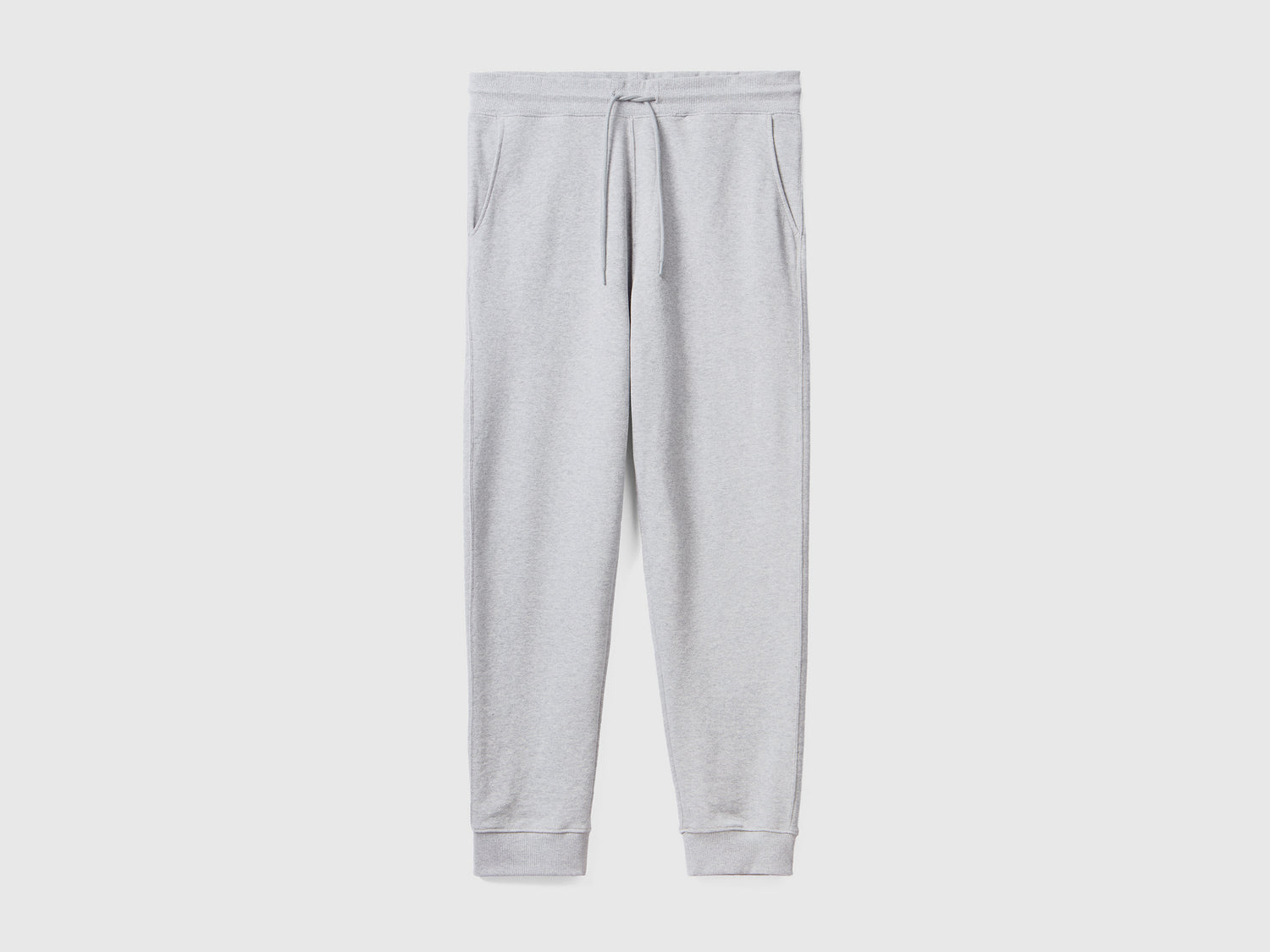 Joggers in felpa 100% cotone da uomo grigio chiaro | Benetton Outlet