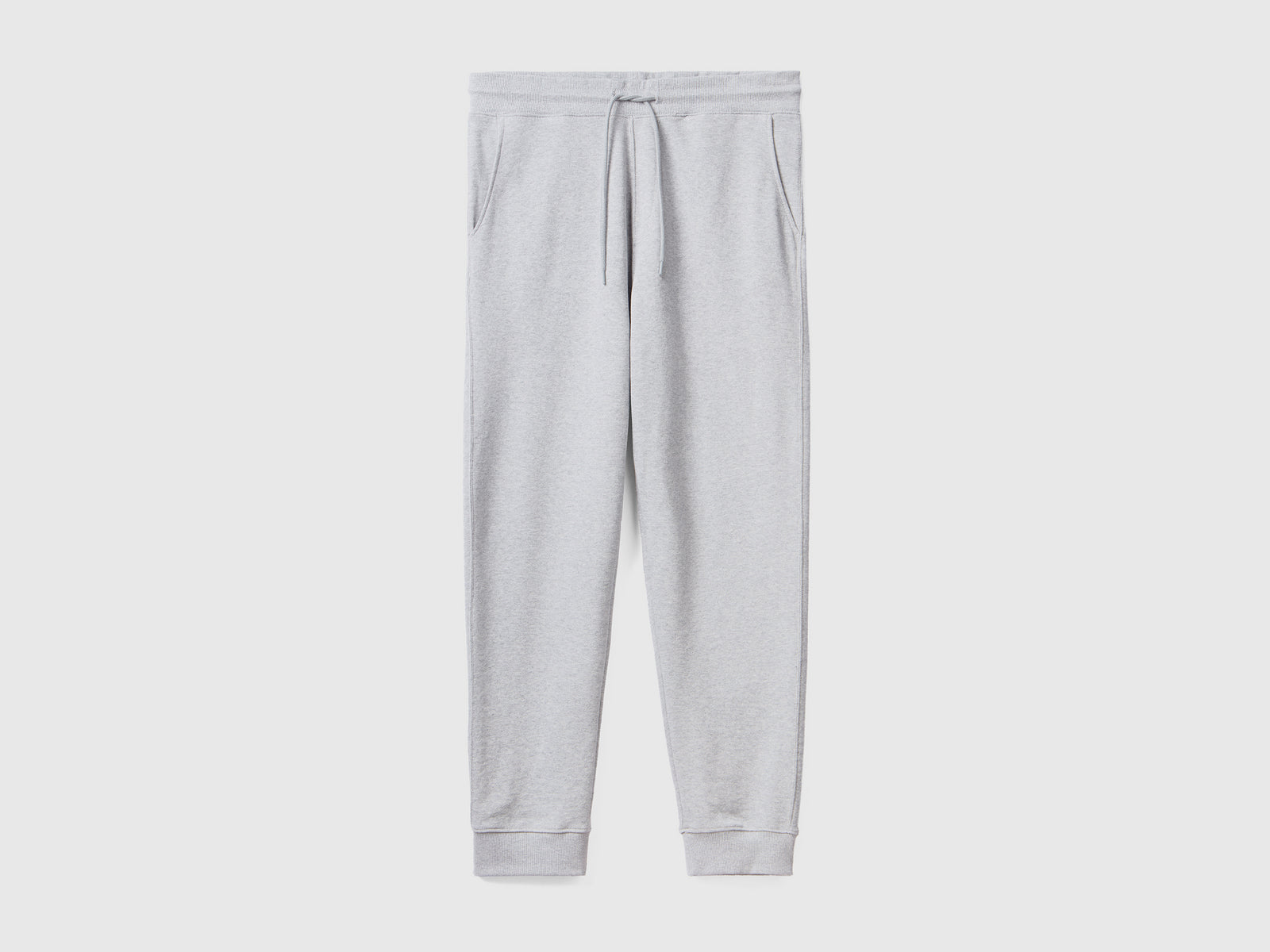 Joggers in felpa 100% cotone da uomo grigio chiaro | Benetton Outlet