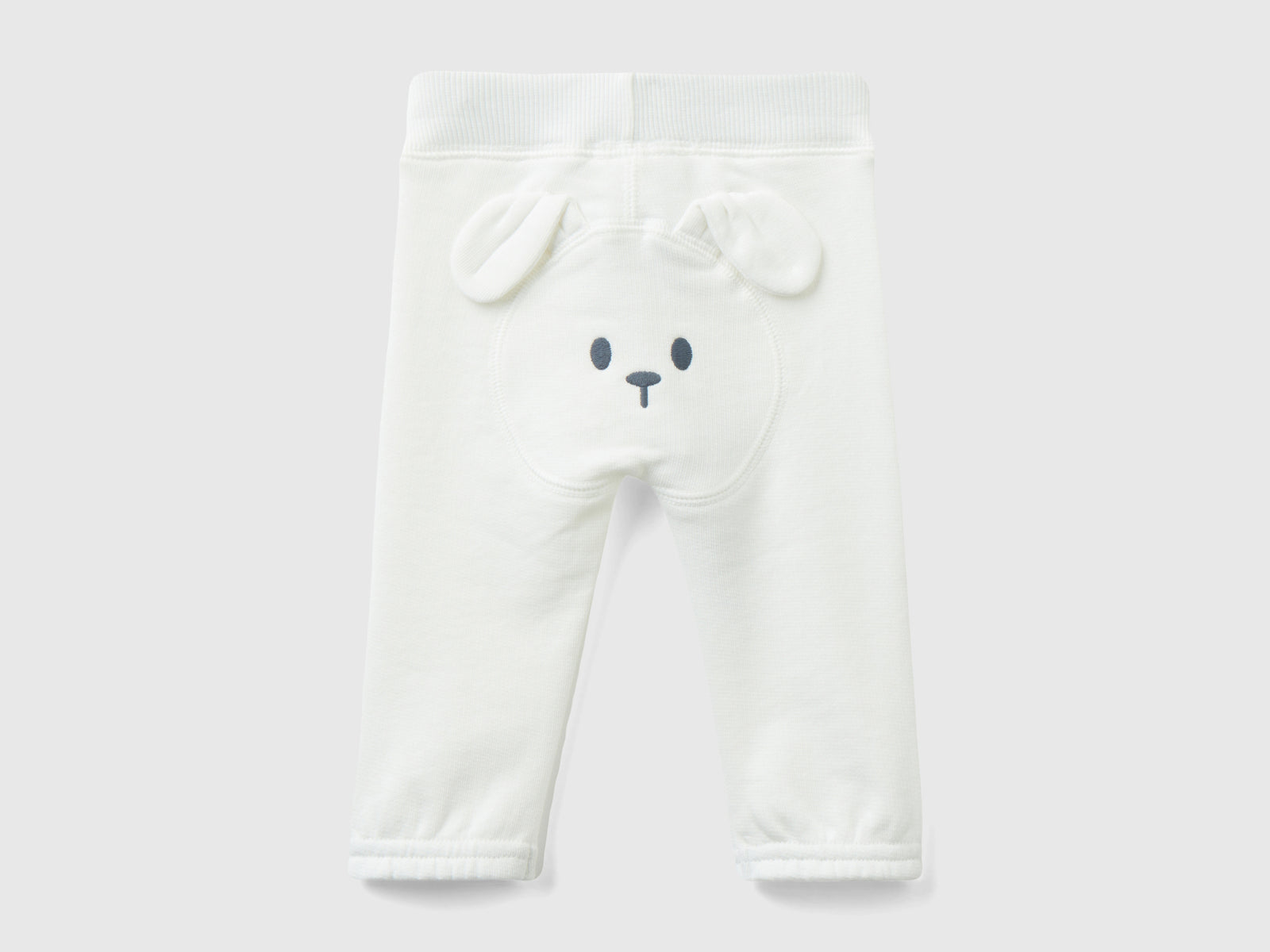 Pantalones de chándal de algodón orgánico da neonato bianco panna 2 | Benetton Outlet