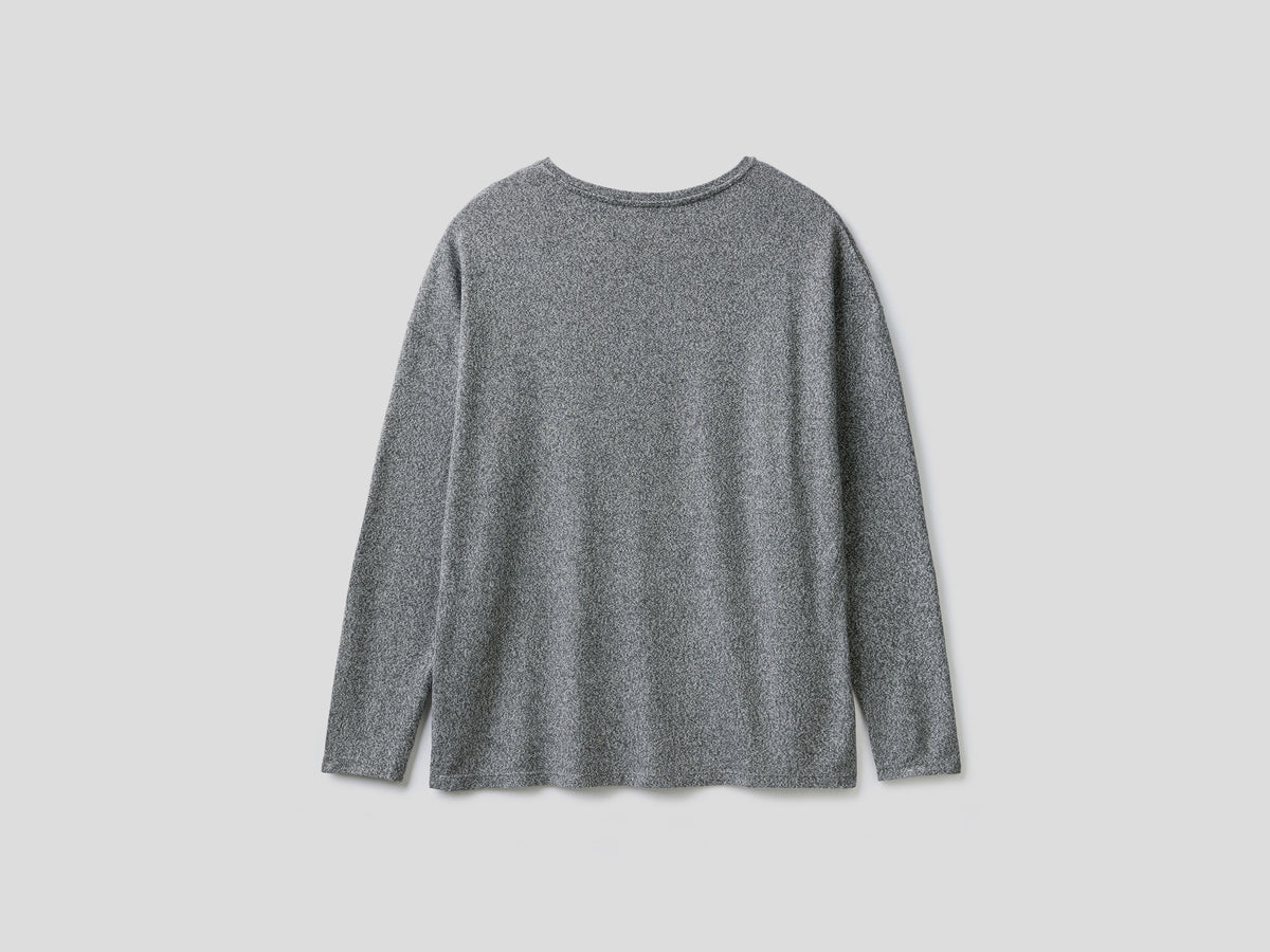 T-shirt manica lunga in viscosa stretch