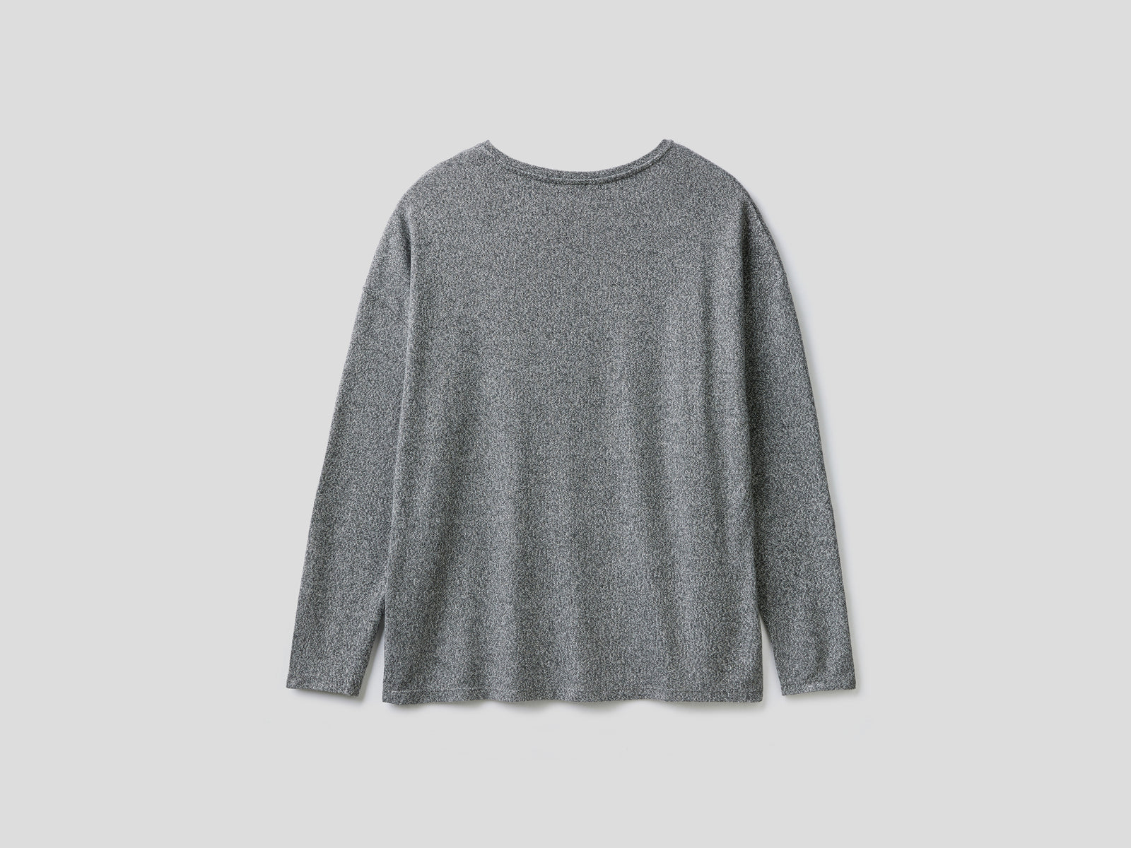 T-shirt manica lunga in viscosa stretch da donna grigio 2 | Benetton Outlet