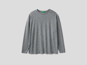 T-shirt manica lunga in viscosa stretch