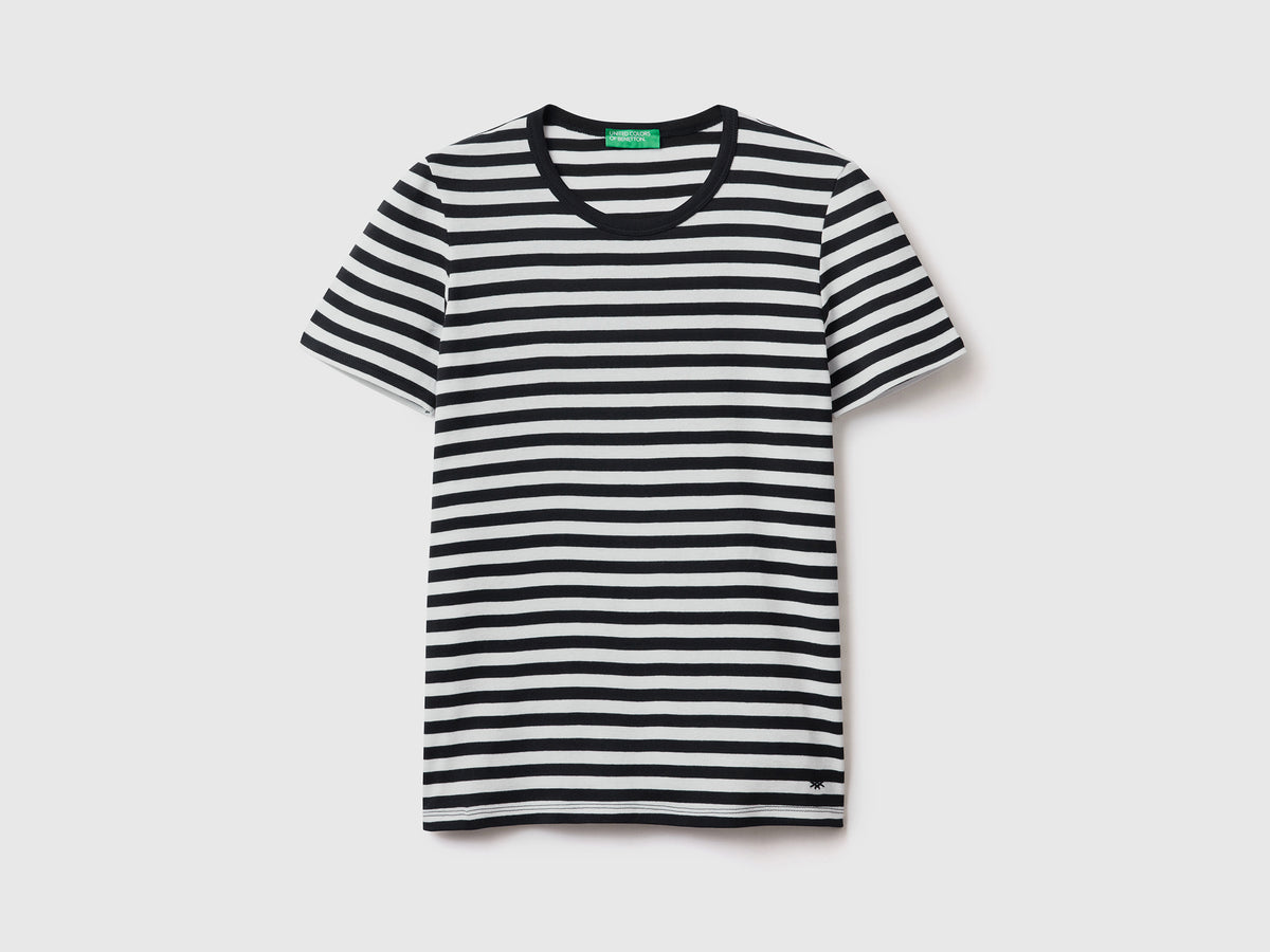T-shirt girocollo a righe