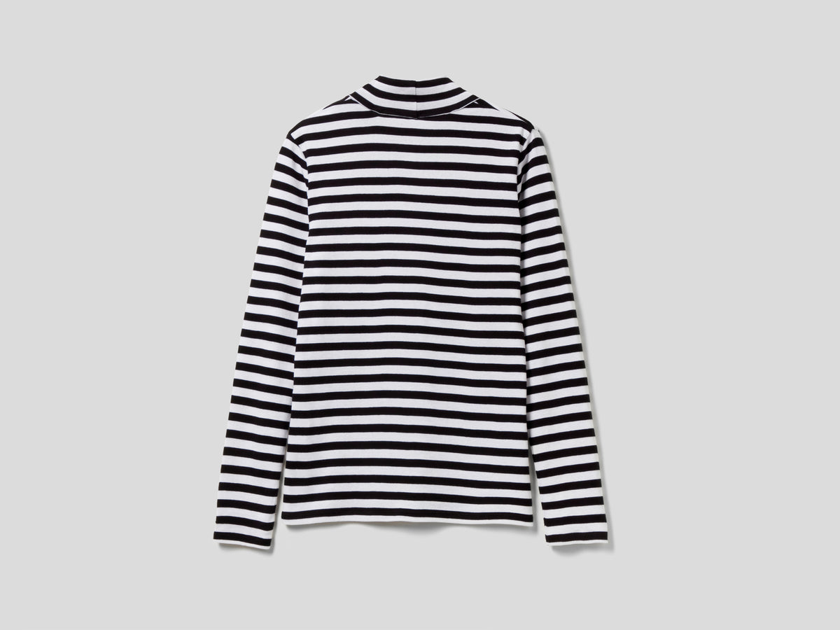 T-shirt lupetto a righe