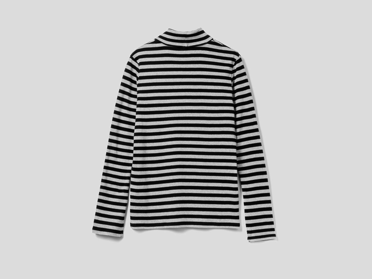 T-shirt lupetto a righe