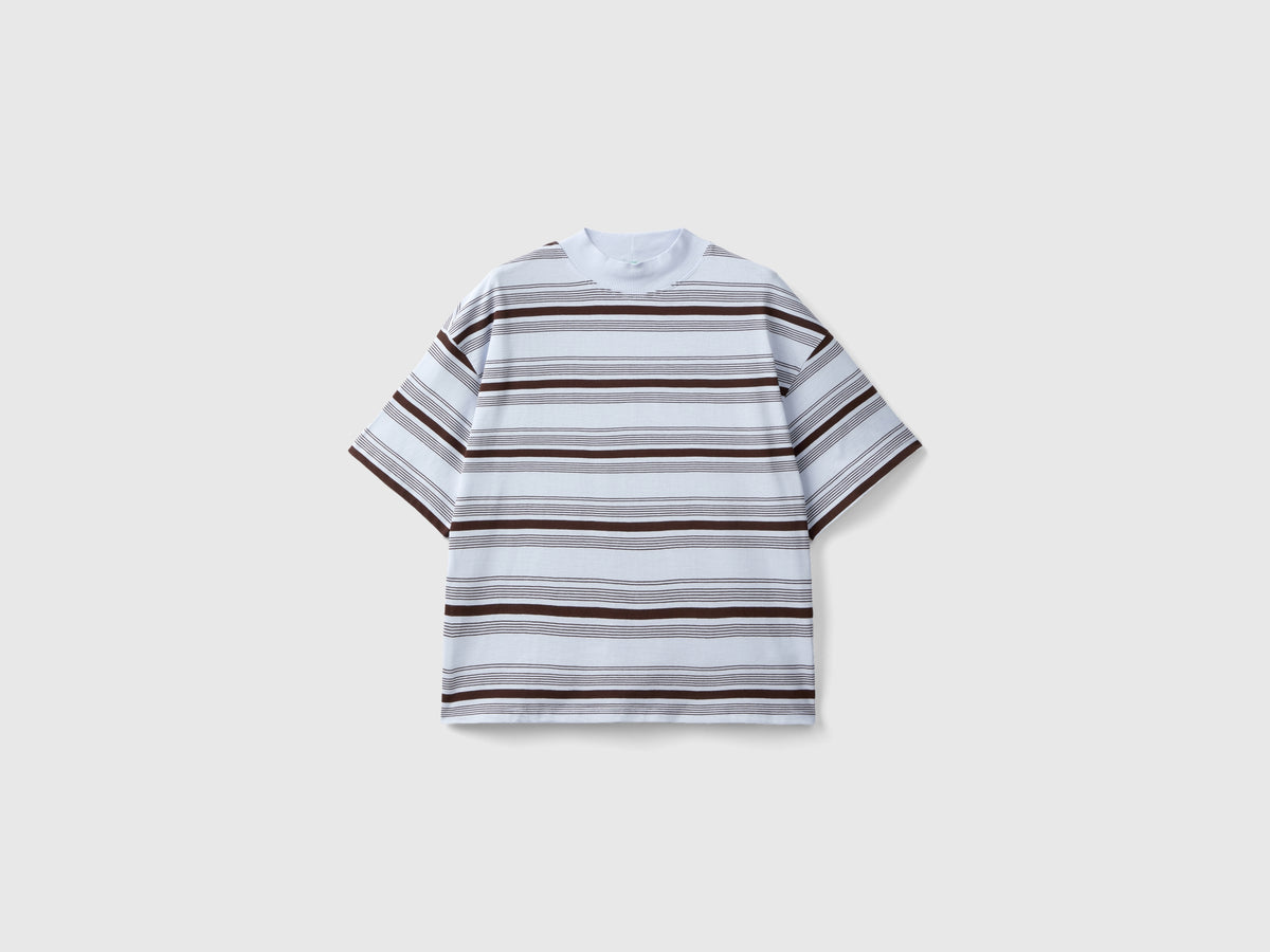 T-shirt lupetto a righe
