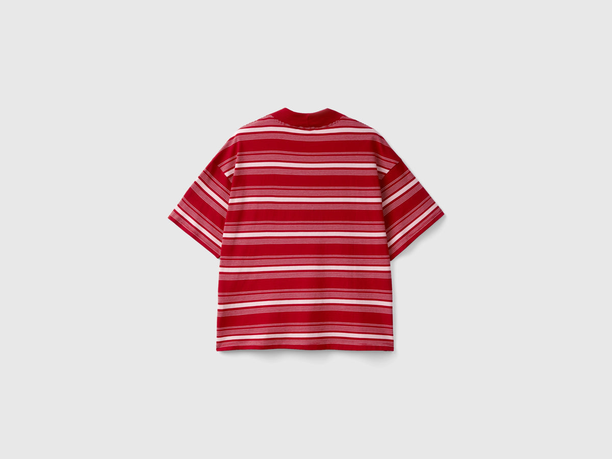T-shirt lupetto a righe