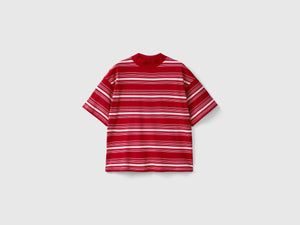 T-shirt lupetto a righe