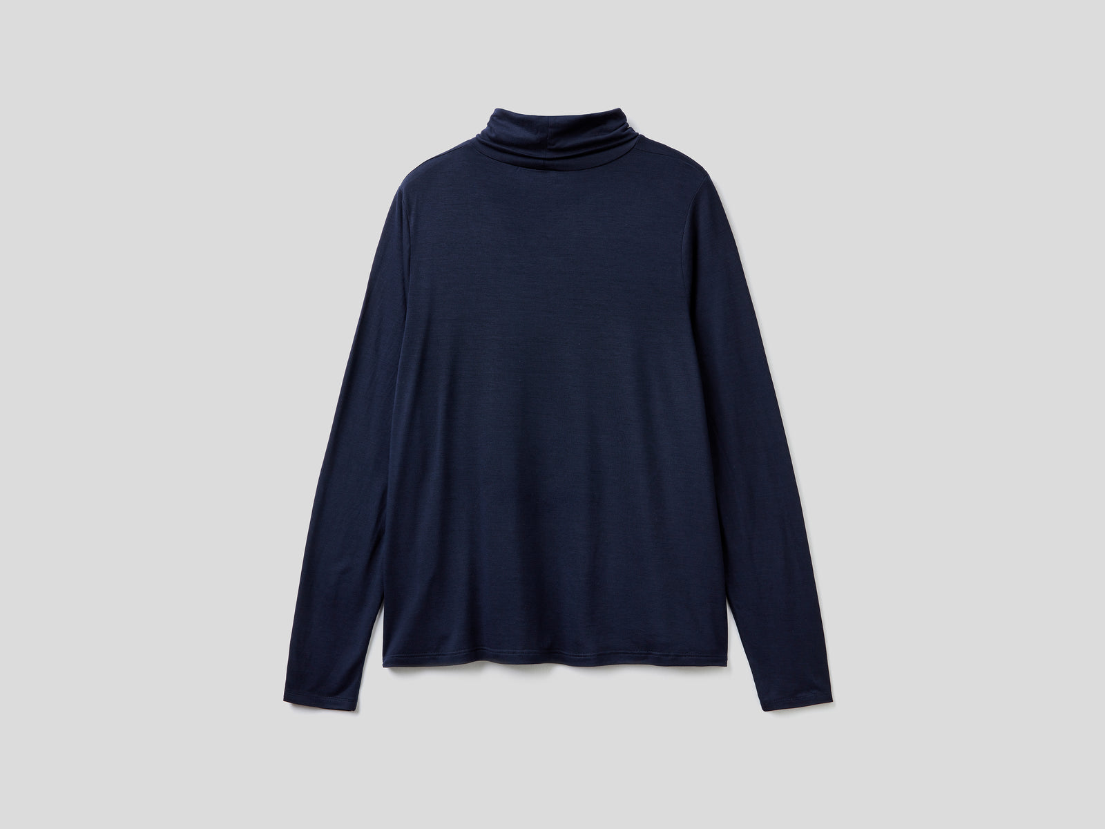 T-shirt lupetto in viscosa stretch da donna blu scuro 2 | Benetton Outlet