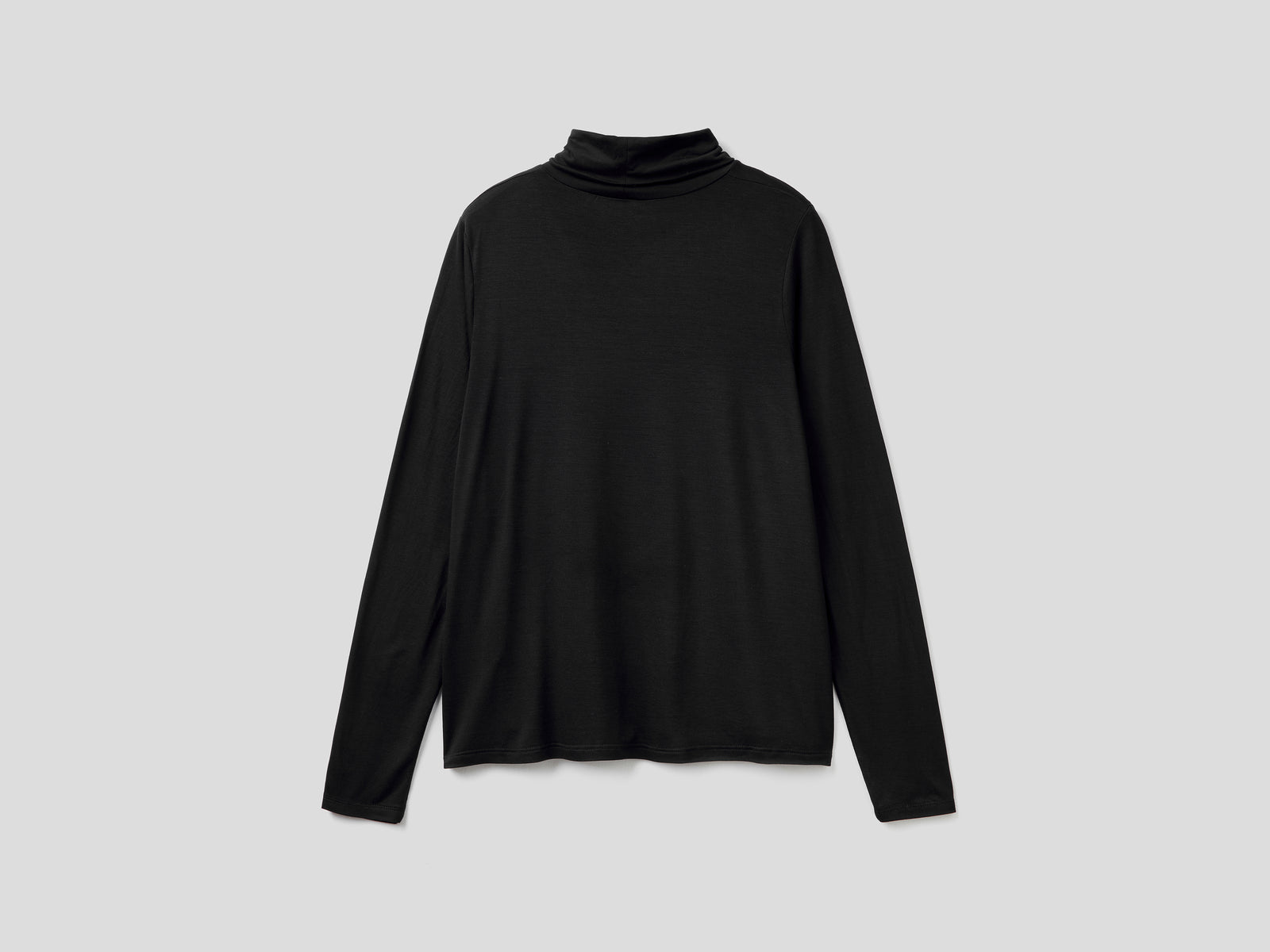 T-shirt lupetto in viscosa stretch da donna nero 2 | Benetton Outlet