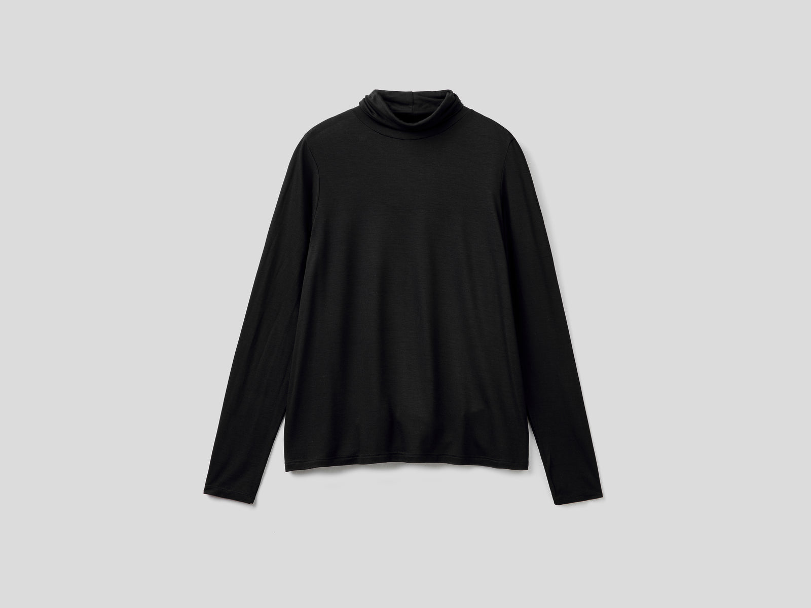 T-shirt lupetto in viscosa stretch da donna nero | Benetton Outlet