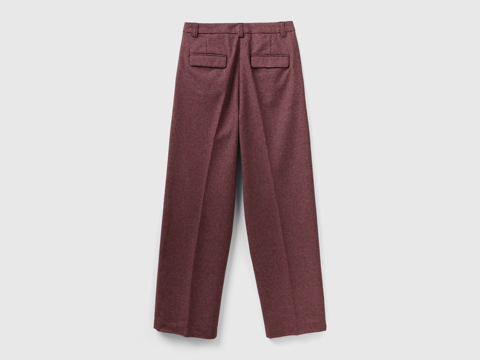 Pantaloni pied de poule con gambia morbida da donna rosa 2 | Benetton Outlet