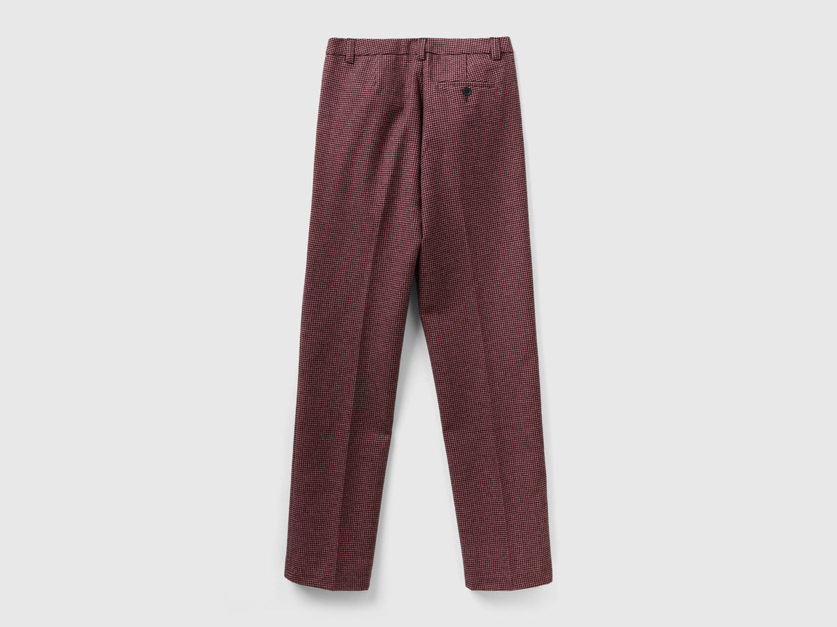 Pantaloni pied de poule regular fit
