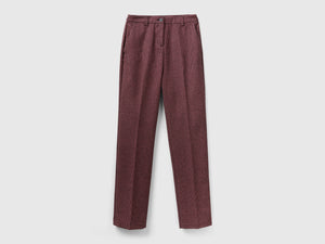 Pantaloni pied de poule regular fit