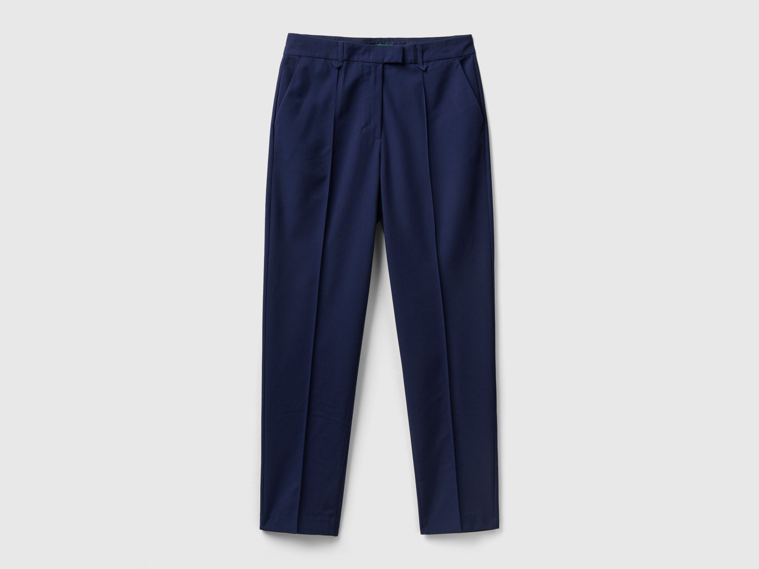 Pantaloni in misto viscosa da donna blu scuro | Benetton Outlet