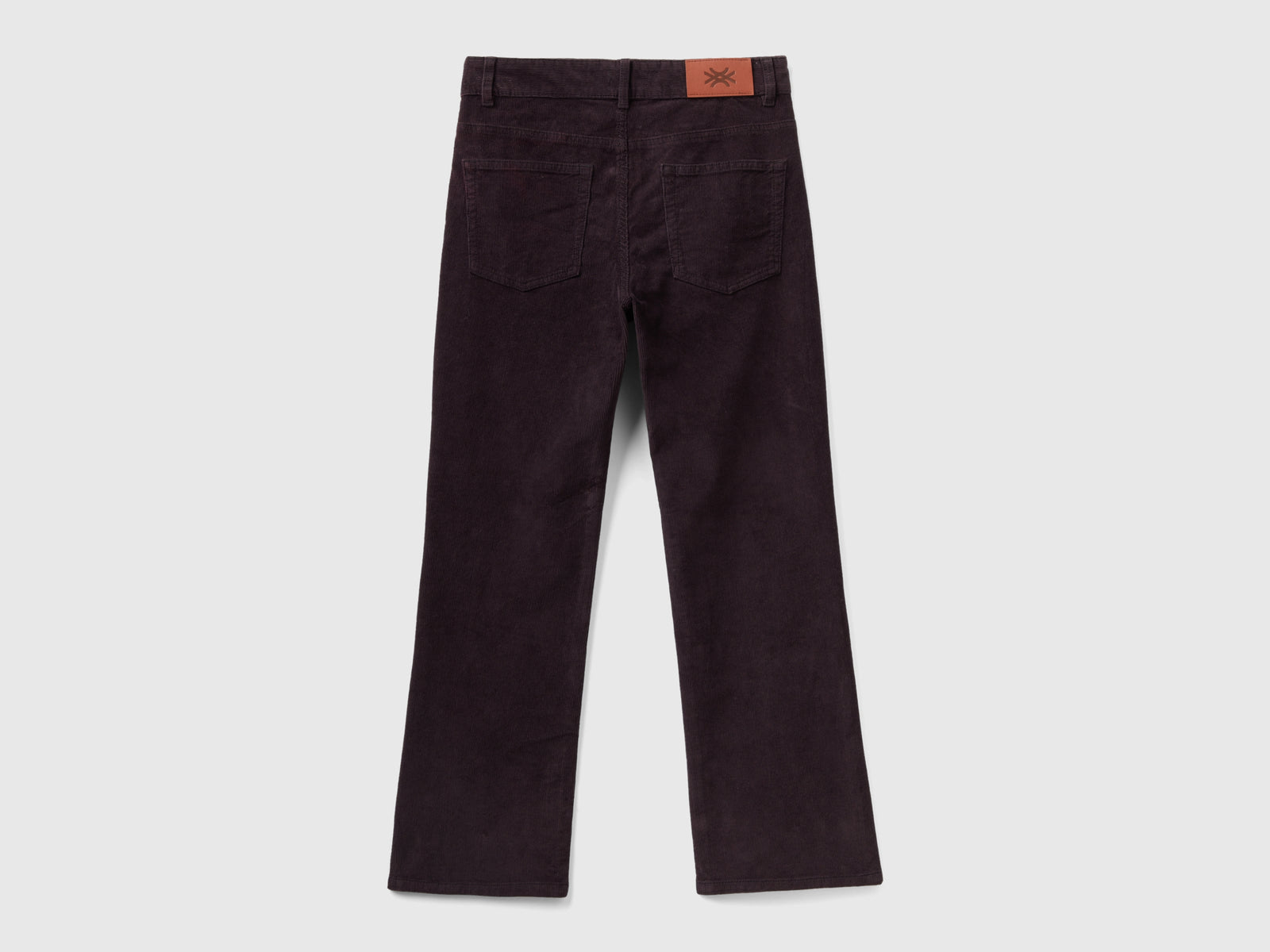 Pantaloni cinque tasche in velluto da donna nero 2 | Benetton Outlet
