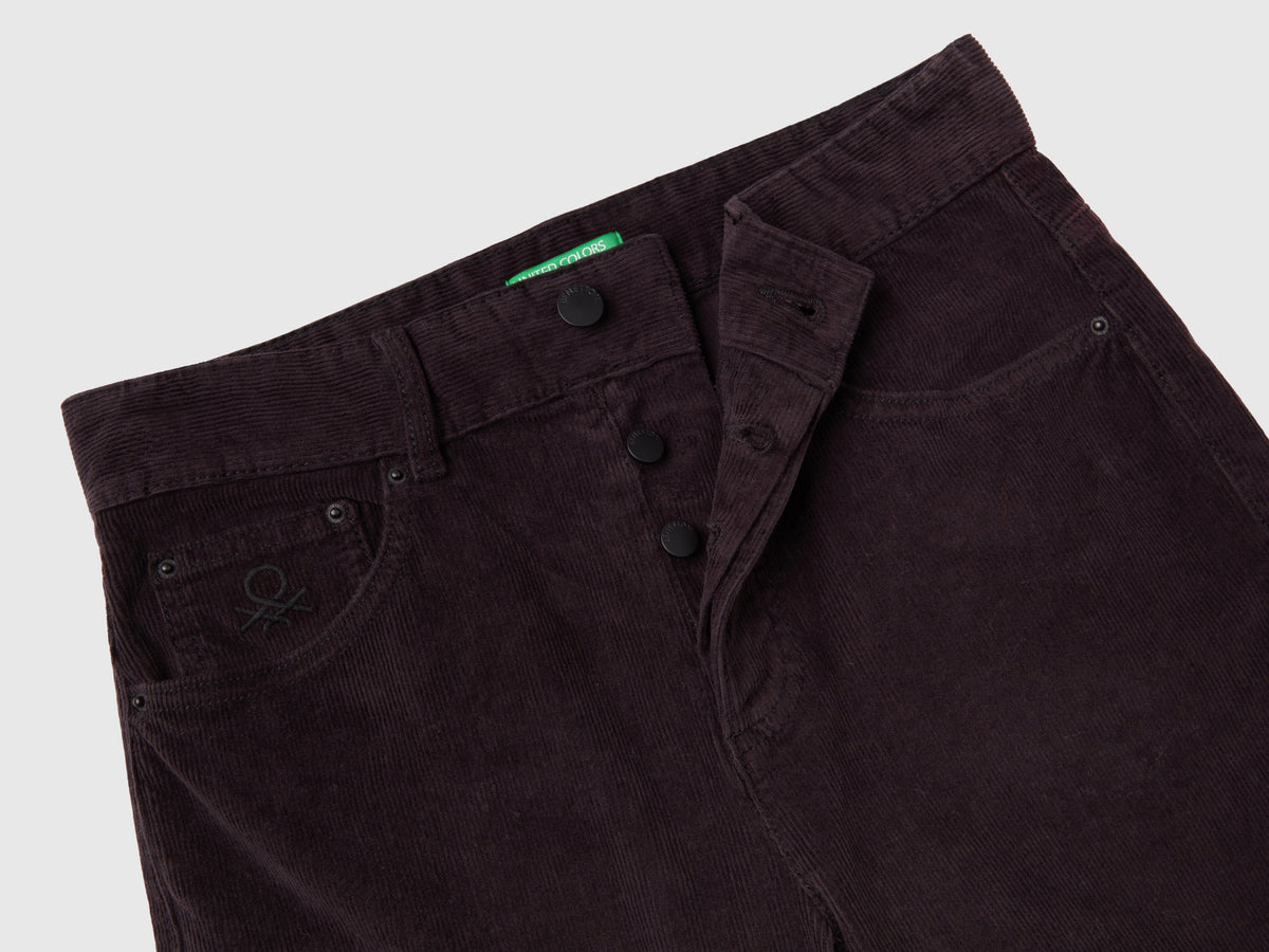 Pantaloni cinque tasche in velluto