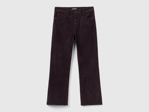 Pantaloni cinque tasche in velluto
