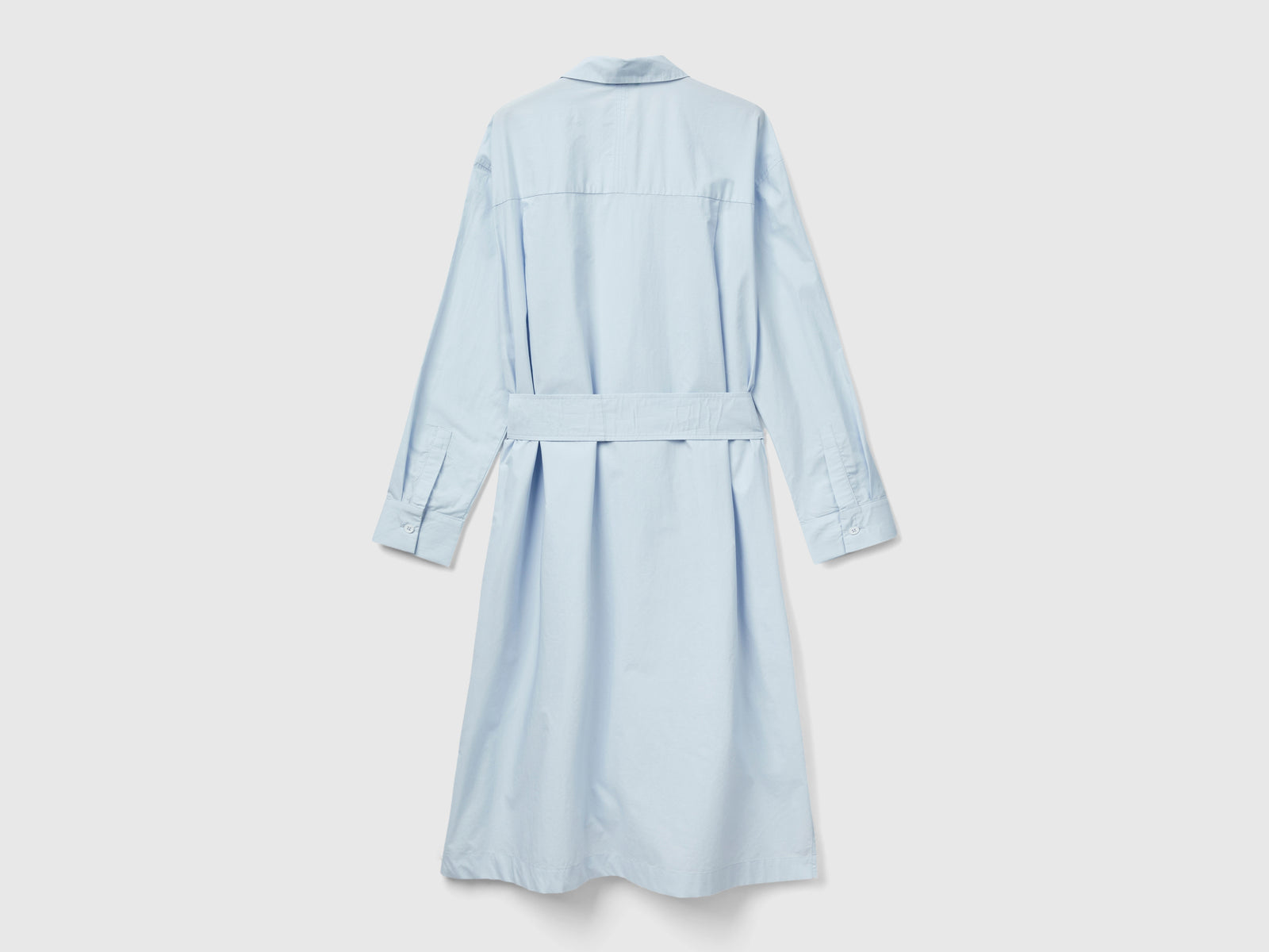 Midi shirt dress with belt da donna bianco 2 | Benetton Outlet