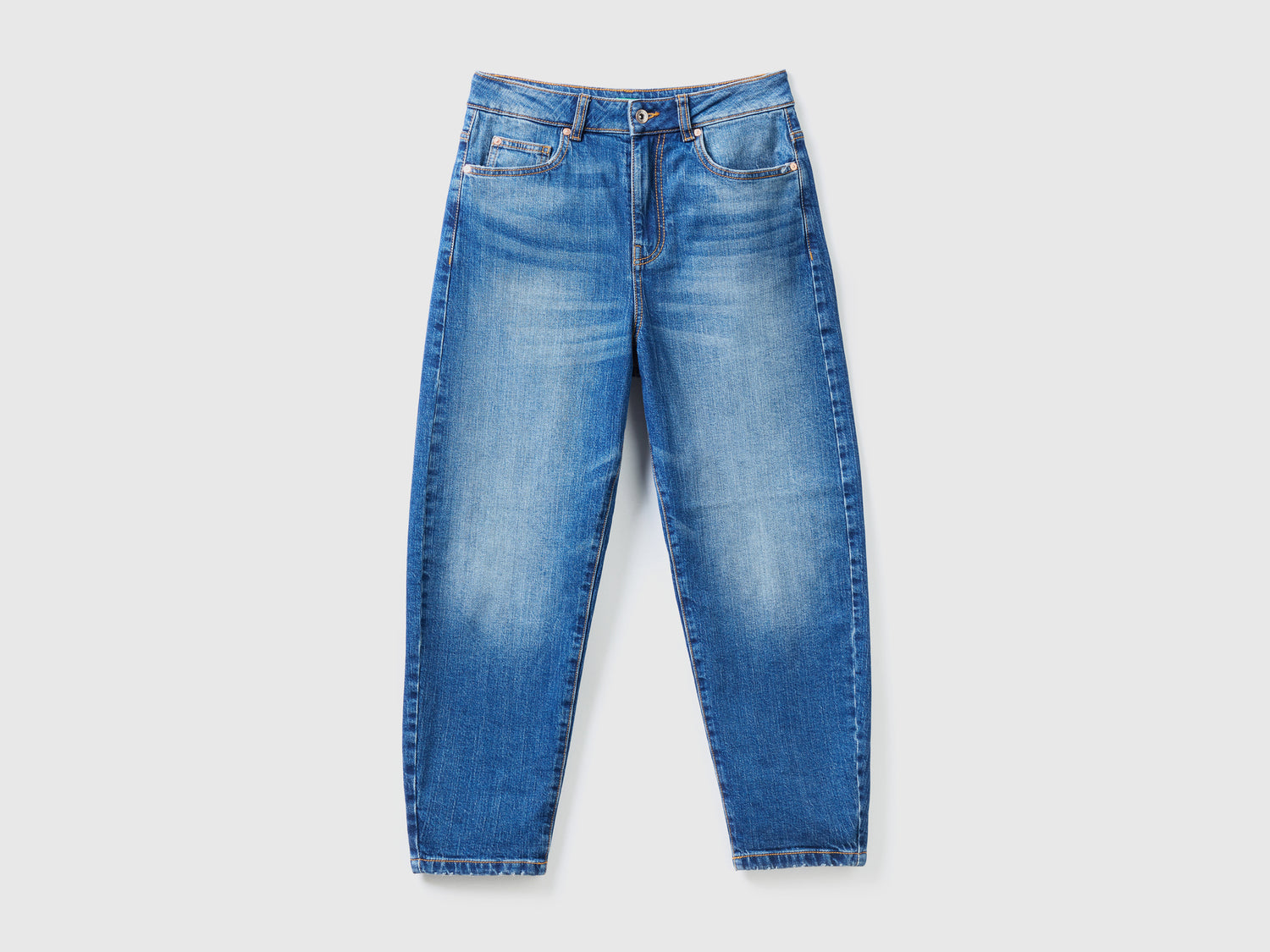 Jeans balloon fit 100% cotone da donna blu | Benetton Outlet