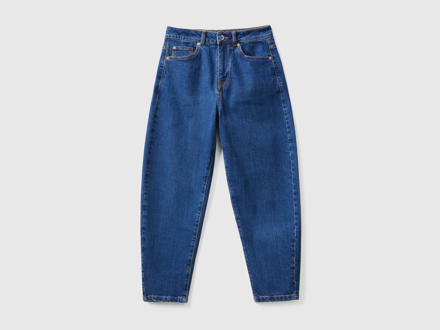 Jeans balloon fit 100% cotone da donna blu | Benetton Outlet
