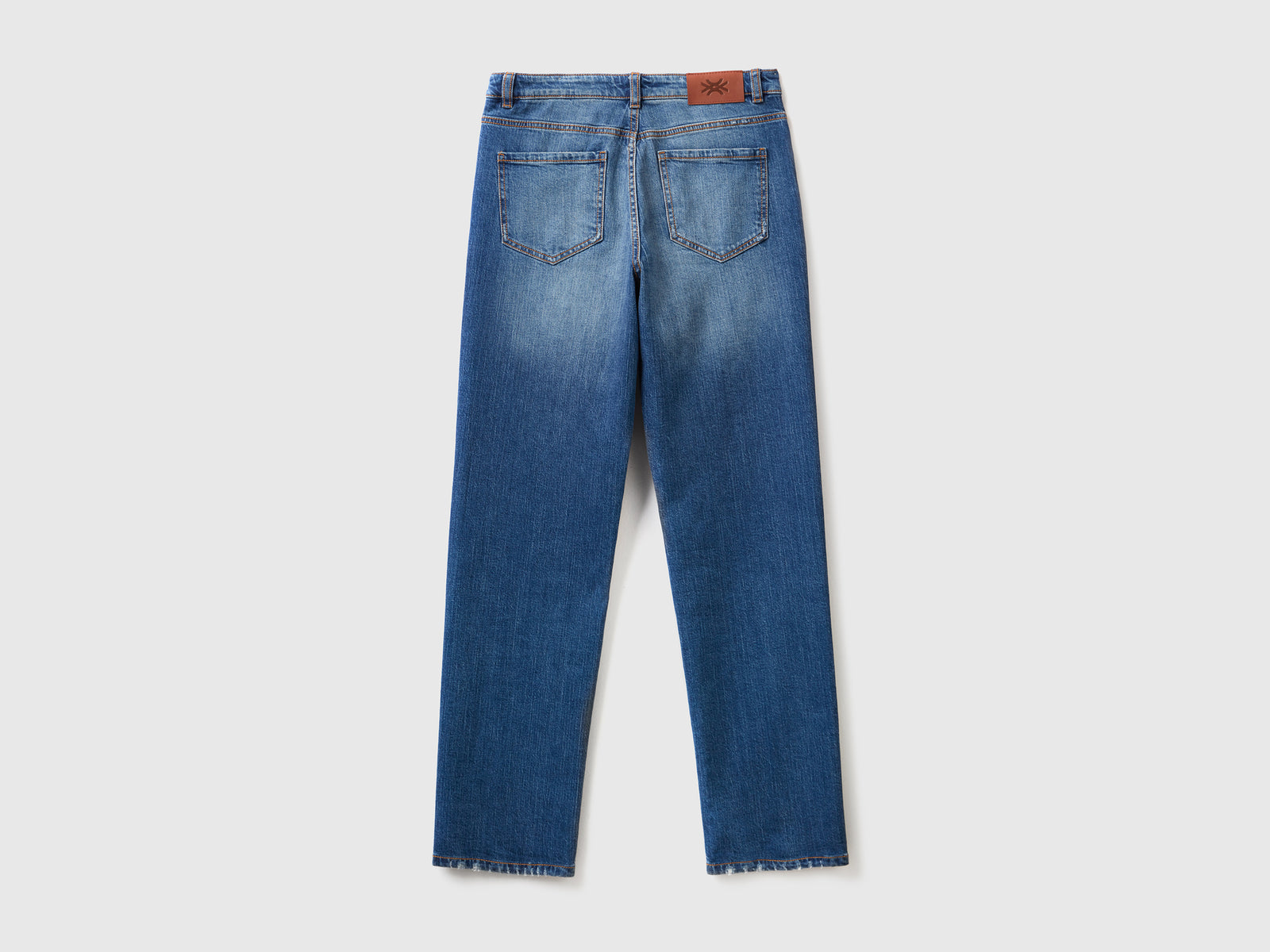 Vaqueros rectos de cinco bolsillos da donna blu 2 | Benetton Outlet