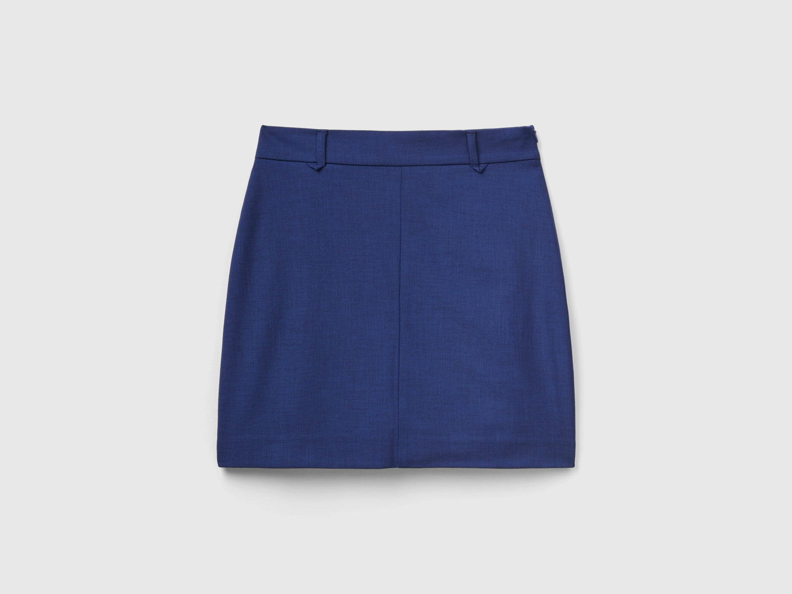 Minigonna con zip laterale da donna blu scuro | Benetton Outlet