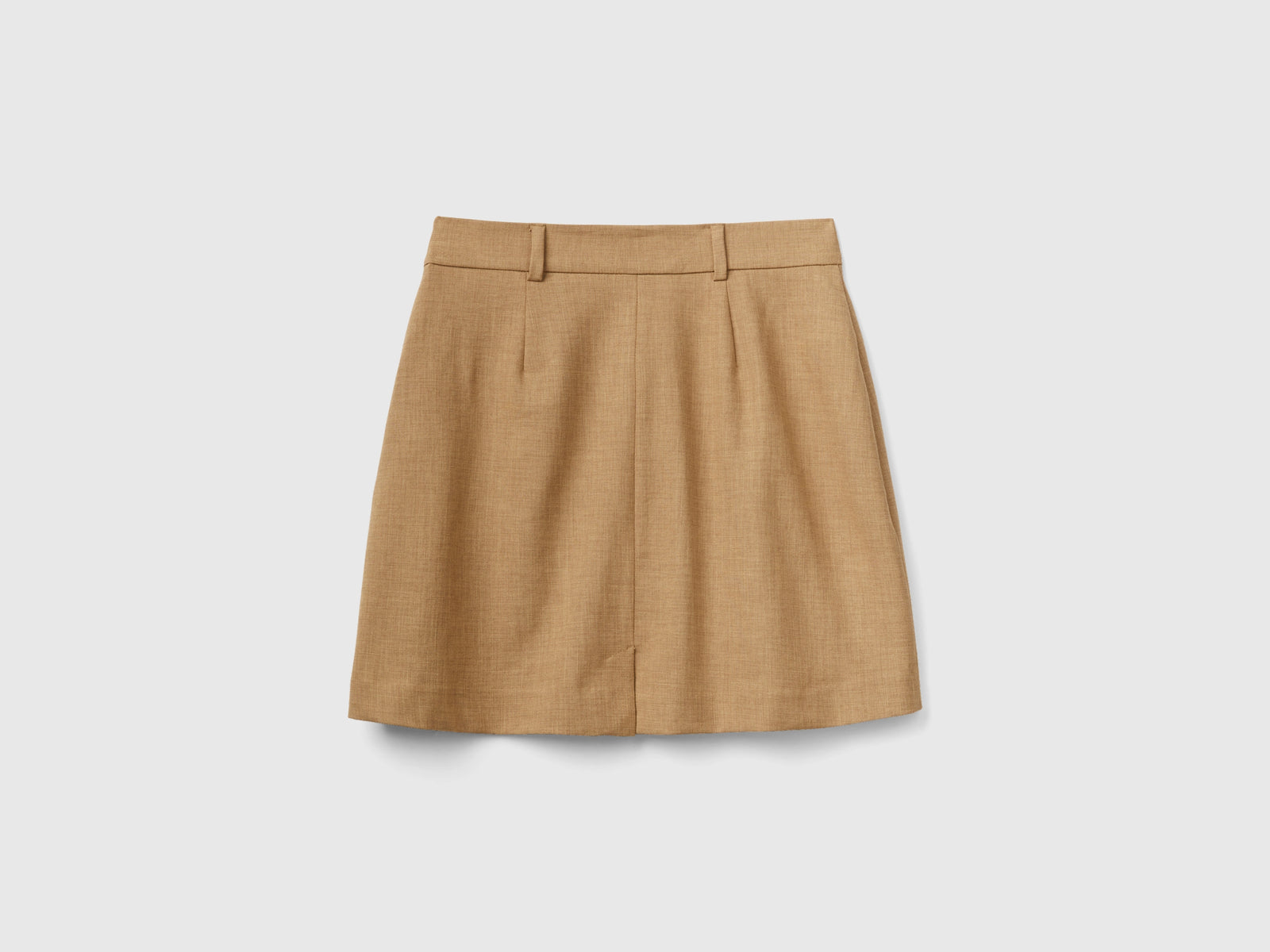 Minigonna con zip laterale da donna cammello 2 | Benetton Outlet