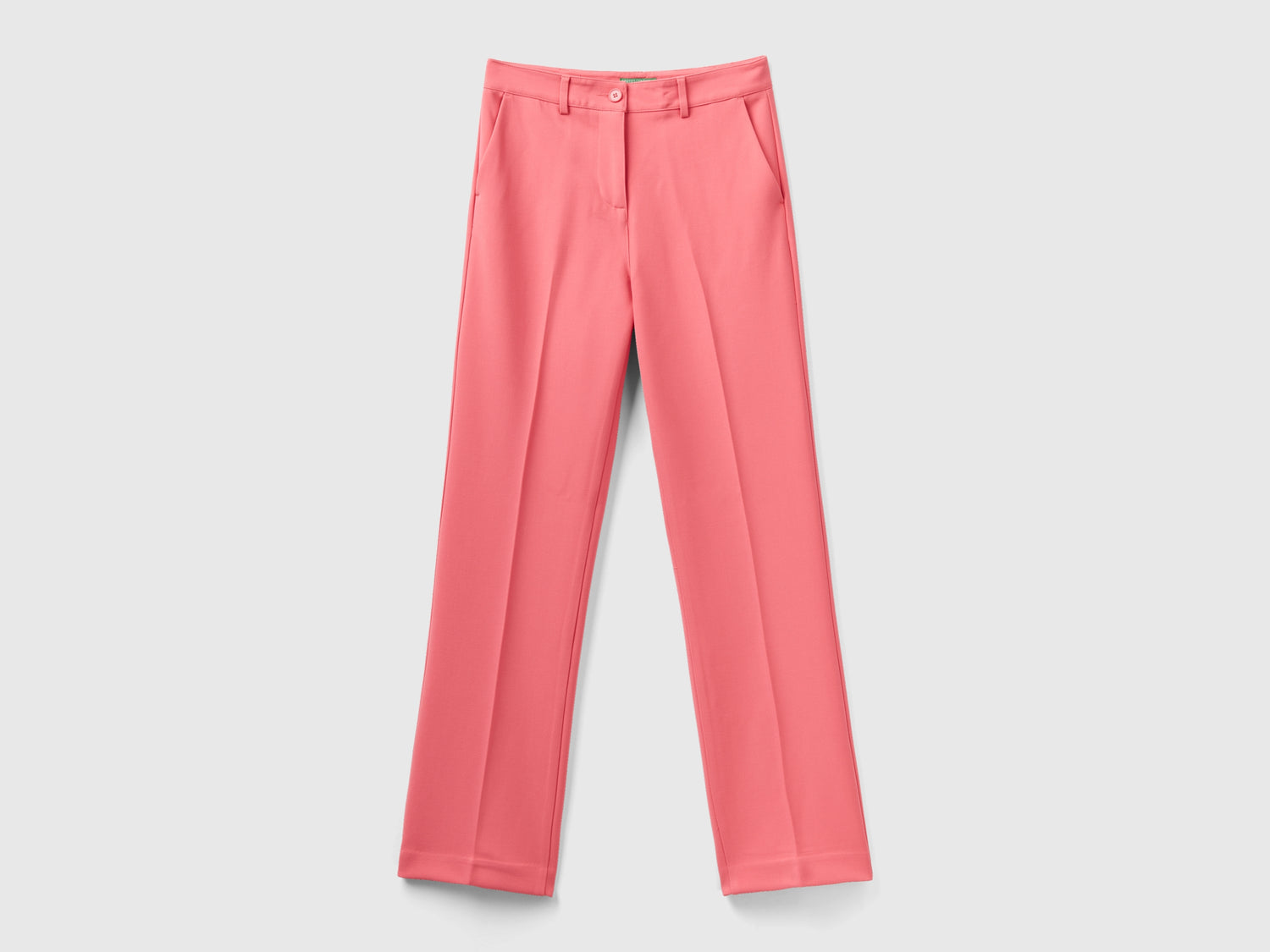 Pantaloni regular fit da donna rosa | Benetton Outlet