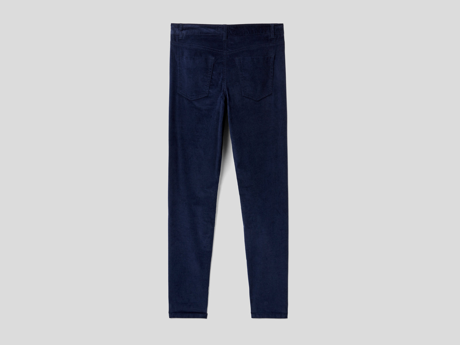 Pantaloni cinque tasche in velluto da donna blu scuro 2 | Benetton Outlet