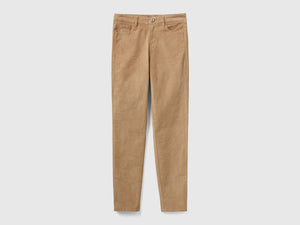 Pantaloni cinque tasche in velluto