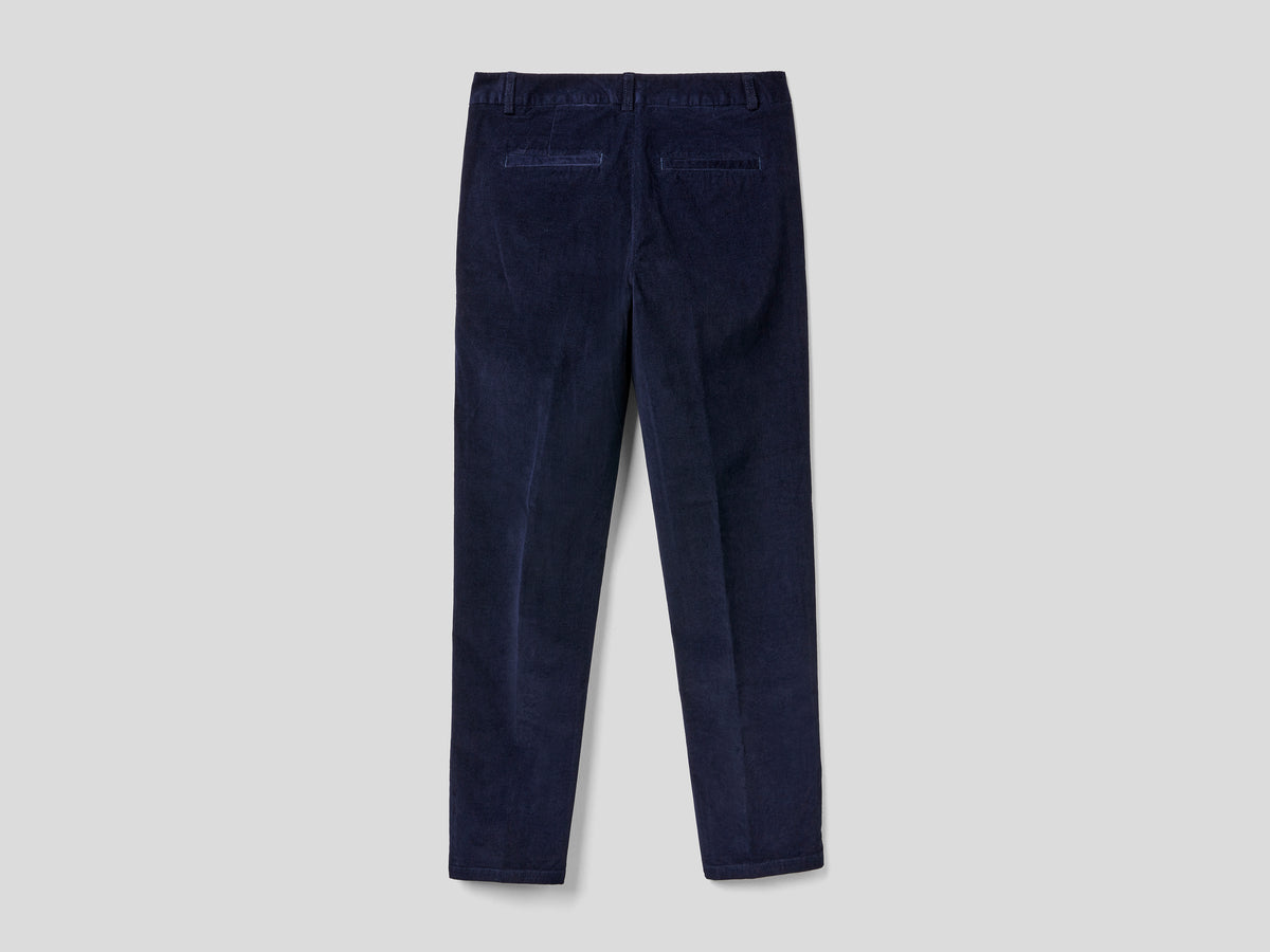 Chino in velluto elasticizzato