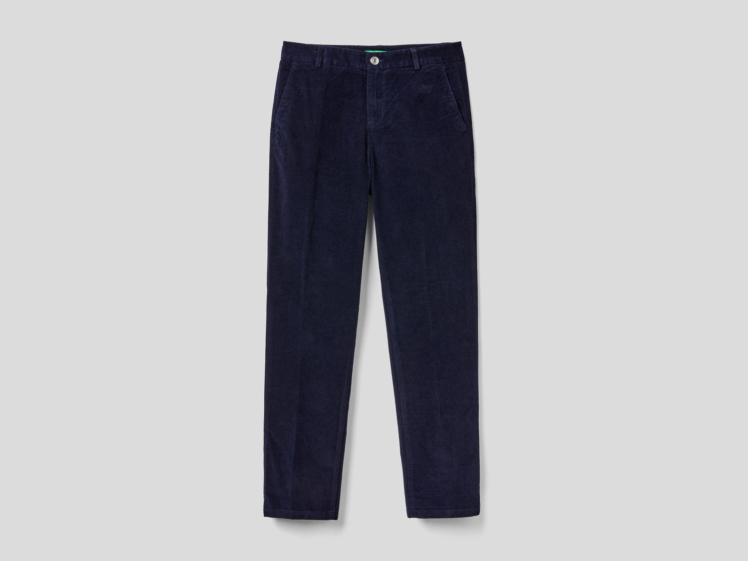 Chino in velluto elasticizzato da donna blu scuro | Benetton Outlet