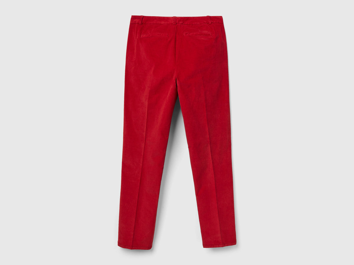 Chino in velluto elasticizzato