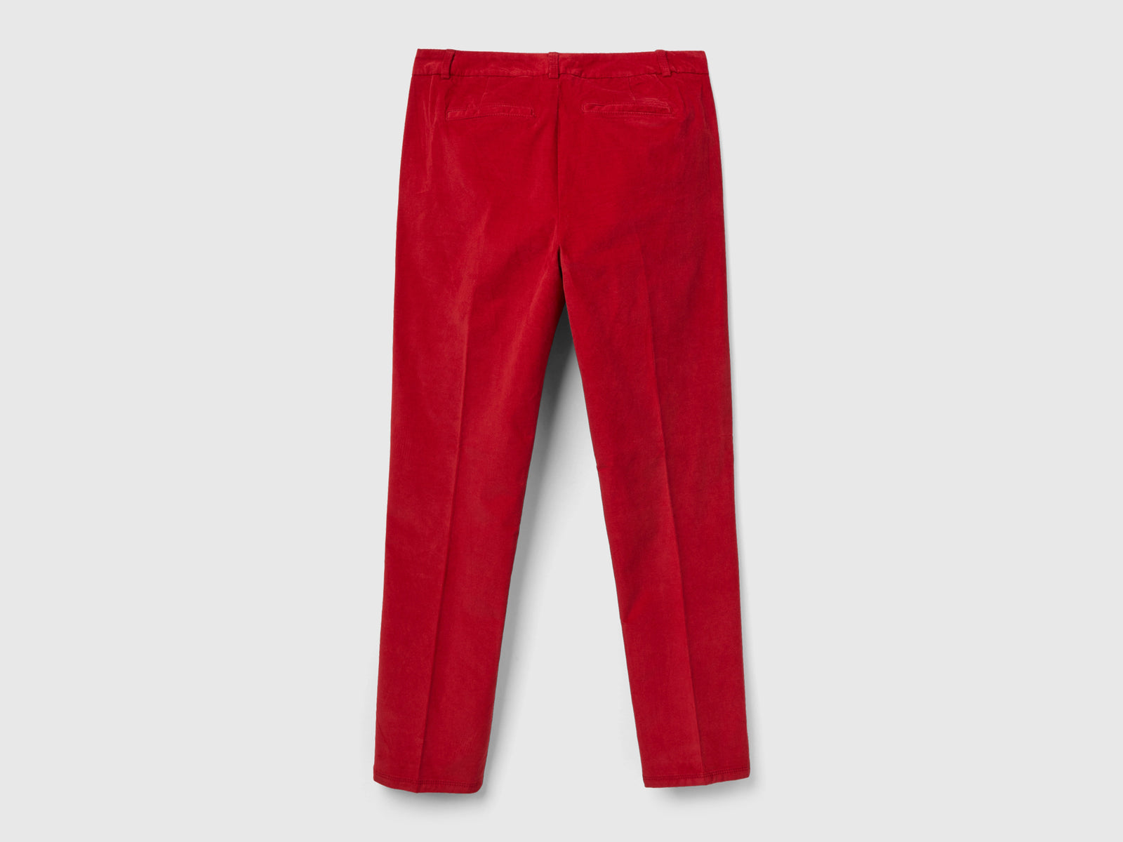 Chino in velluto elasticizzato da donna rosso 2 | Benetton Outlet