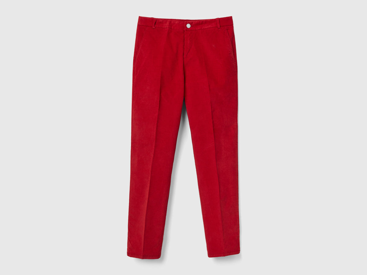Chino in velluto elasticizzato