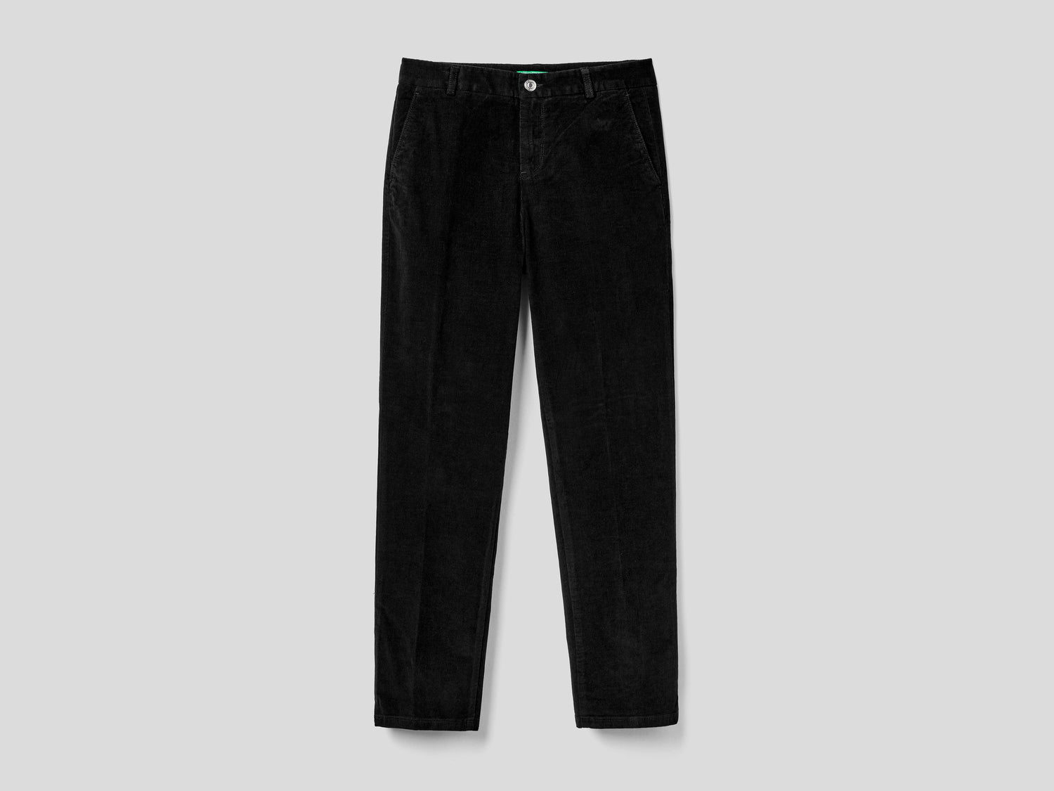 Chino in velluto elasticizzato da donna nero | Benetton Outlet