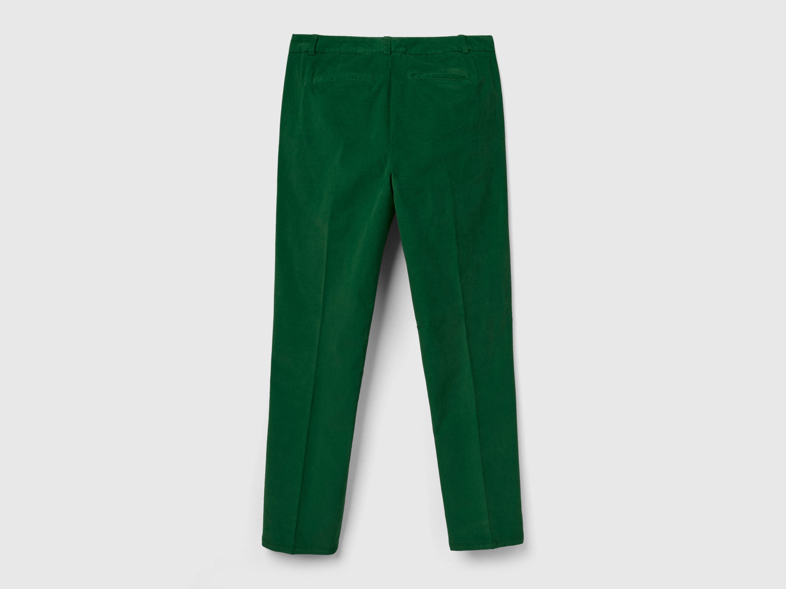 Chino in velluto elasticizzato da donna verde 2 | Benetton Outlet