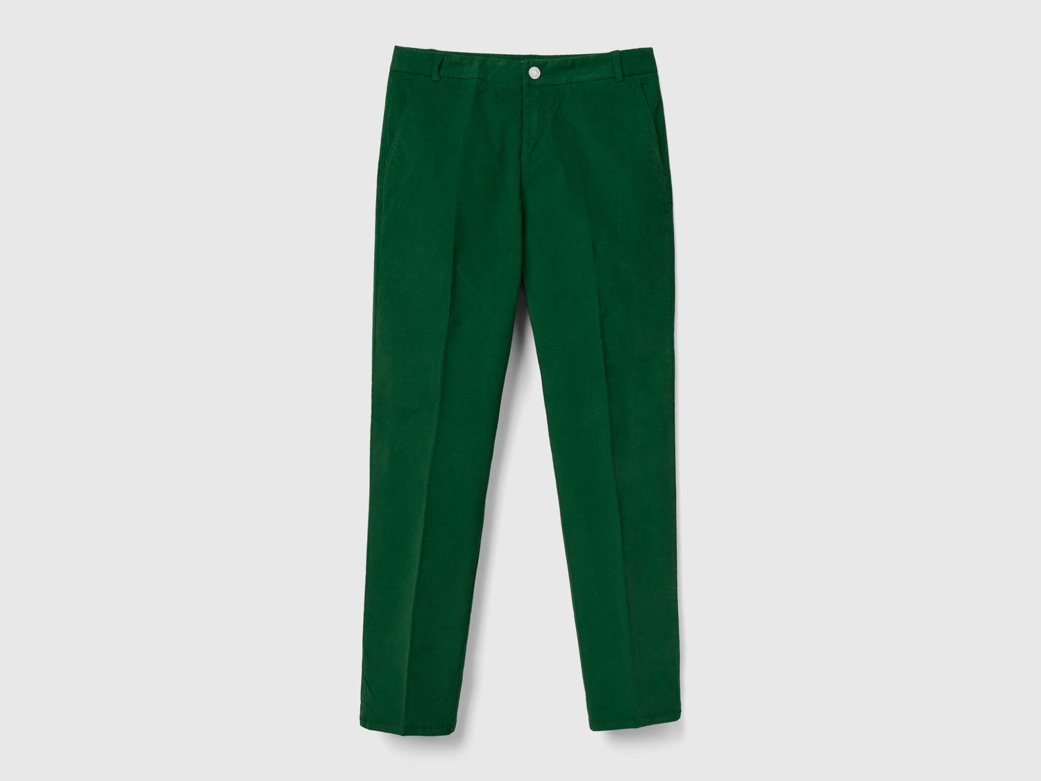 Chino in velluto elasticizzato da donna verde | Benetton Outlet